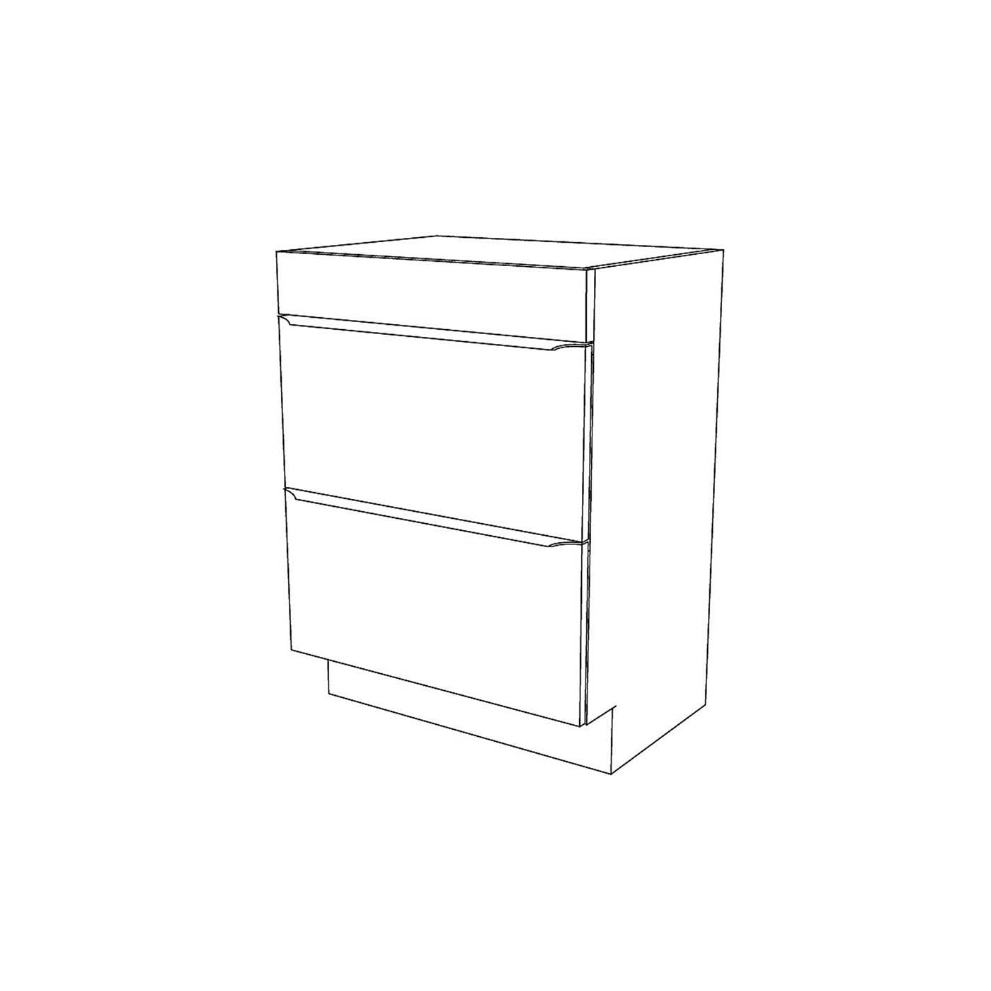 Imandra Bathroom Vanity Unit Under Sink Cabinet 2 Drawer Soft Close 60x82x45cm Taupe - Image 2