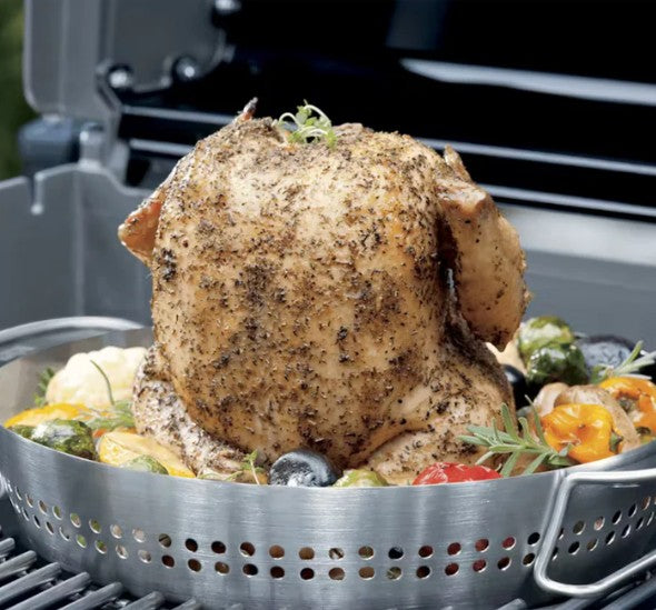 Weber Poultry Roaster Gourmet Barbecue System GBS BBQ Stainless Steel (W)40.5cm - Image 3