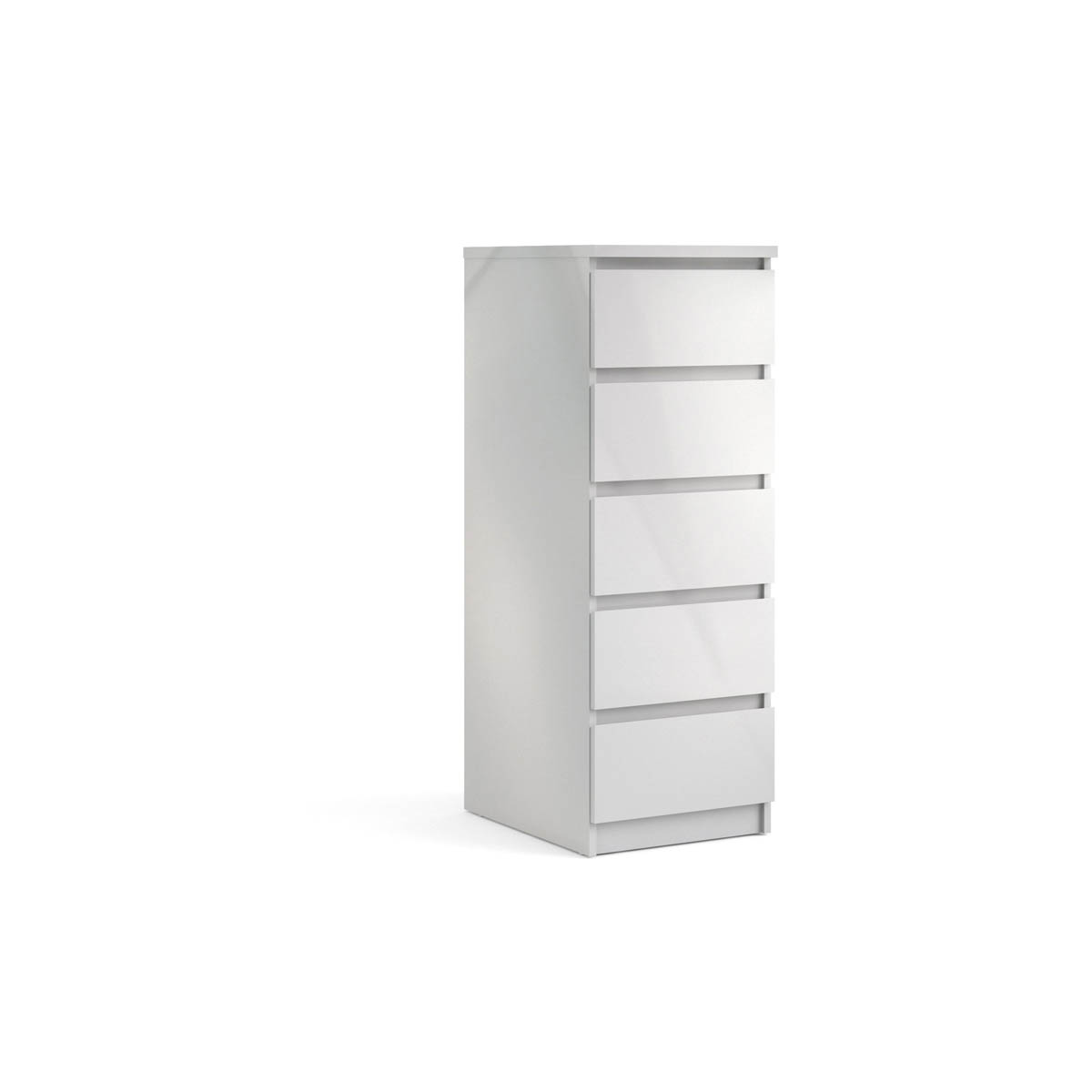 Chest Of Drawers Gloss White 5 Drawer Bedroom Furniture Storage Bedside - Image 6