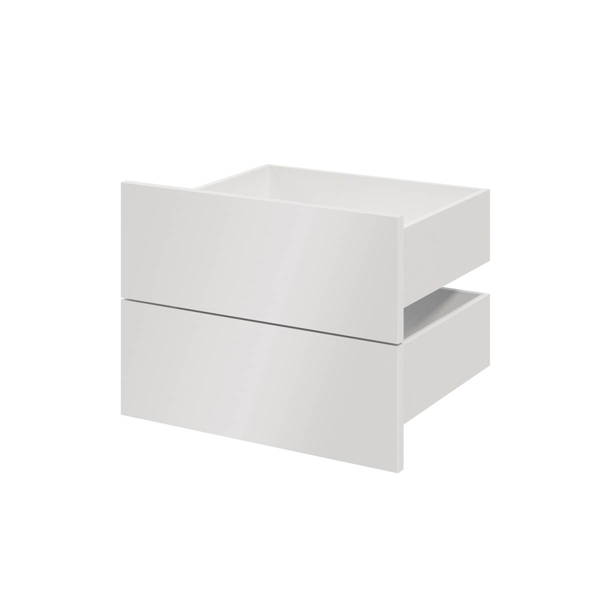 Slab External Drawer Atomia Gloss White (H)184.5x(W)497x(D)390mm Set of 2 - Image 1