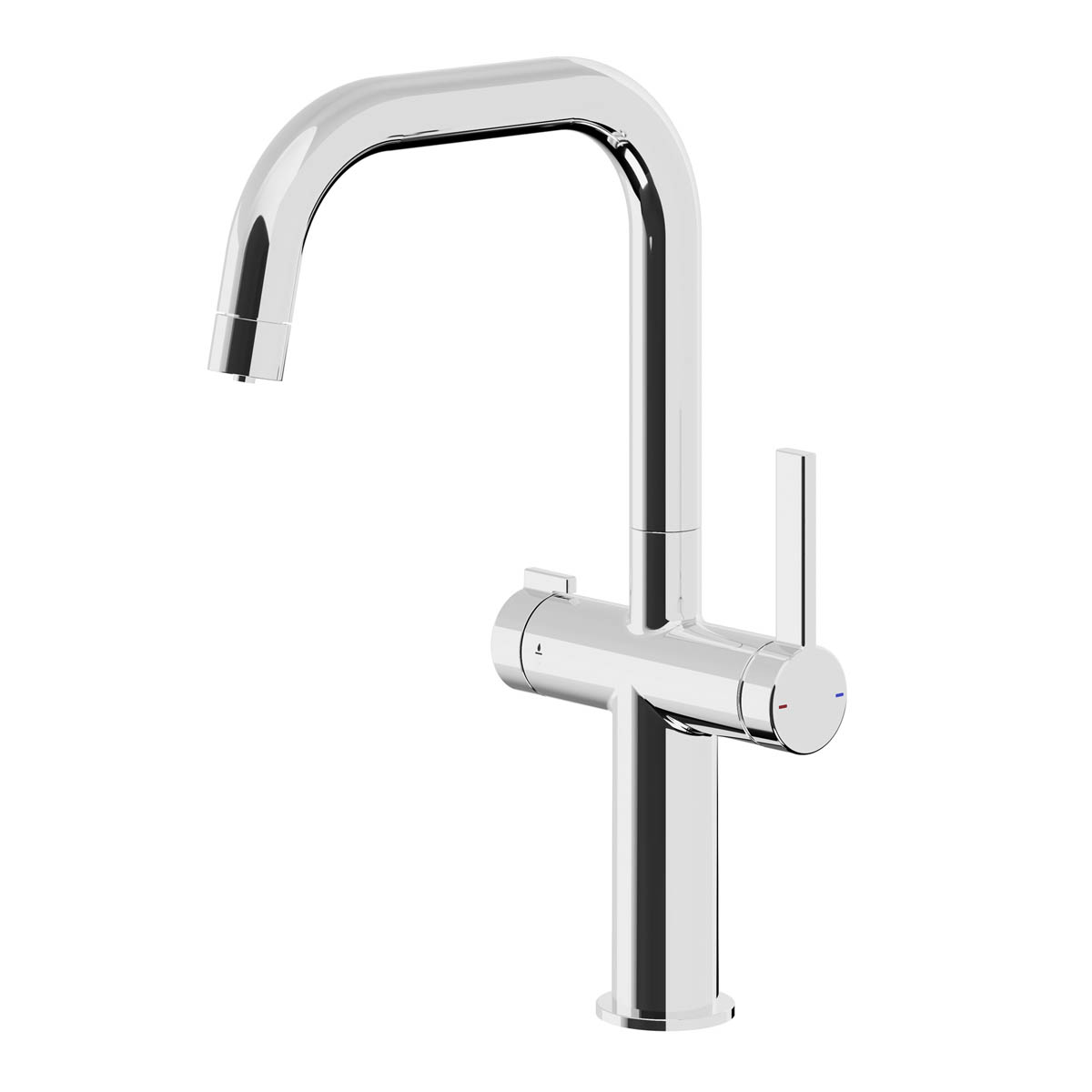 Filter Kitchen Sink Tap Mixer Chrome Single Lever Ceramic Cartridge Faucet - Image 1