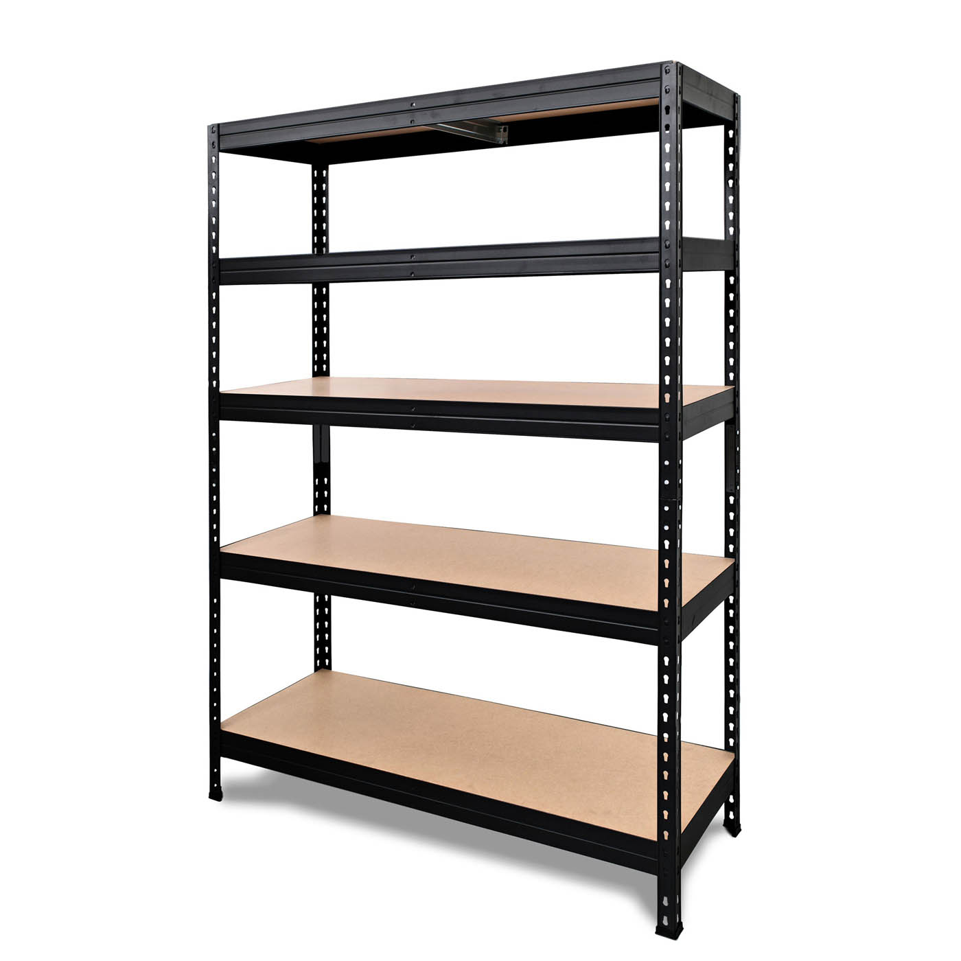 Shelving Unit 5 Tier HDF Steel Adjustable Garage (H)1800mm (W)1276mm (D)400mm - Image 1