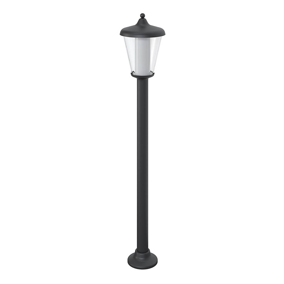 Outdoor Post Light 1 Lamp LED Neutral White Aluminium Dark Grey (H)1100mm - Image 2
