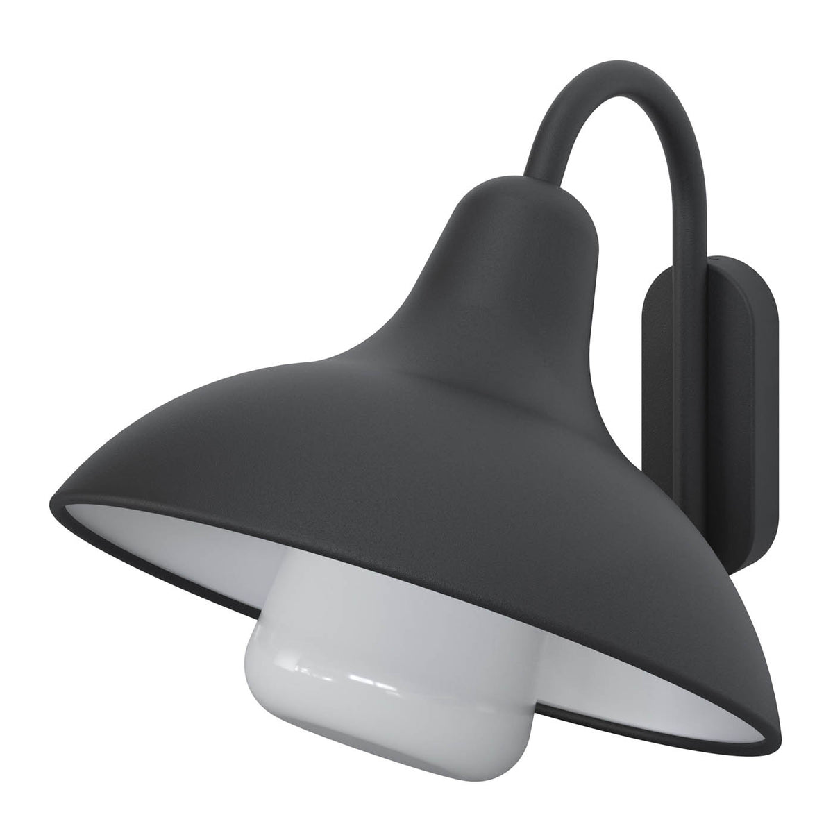 Outdoor Wall Light Ferdie Fixed Dark Grey Mains-Powered Patio Porch (Dia)28cm - Image 2