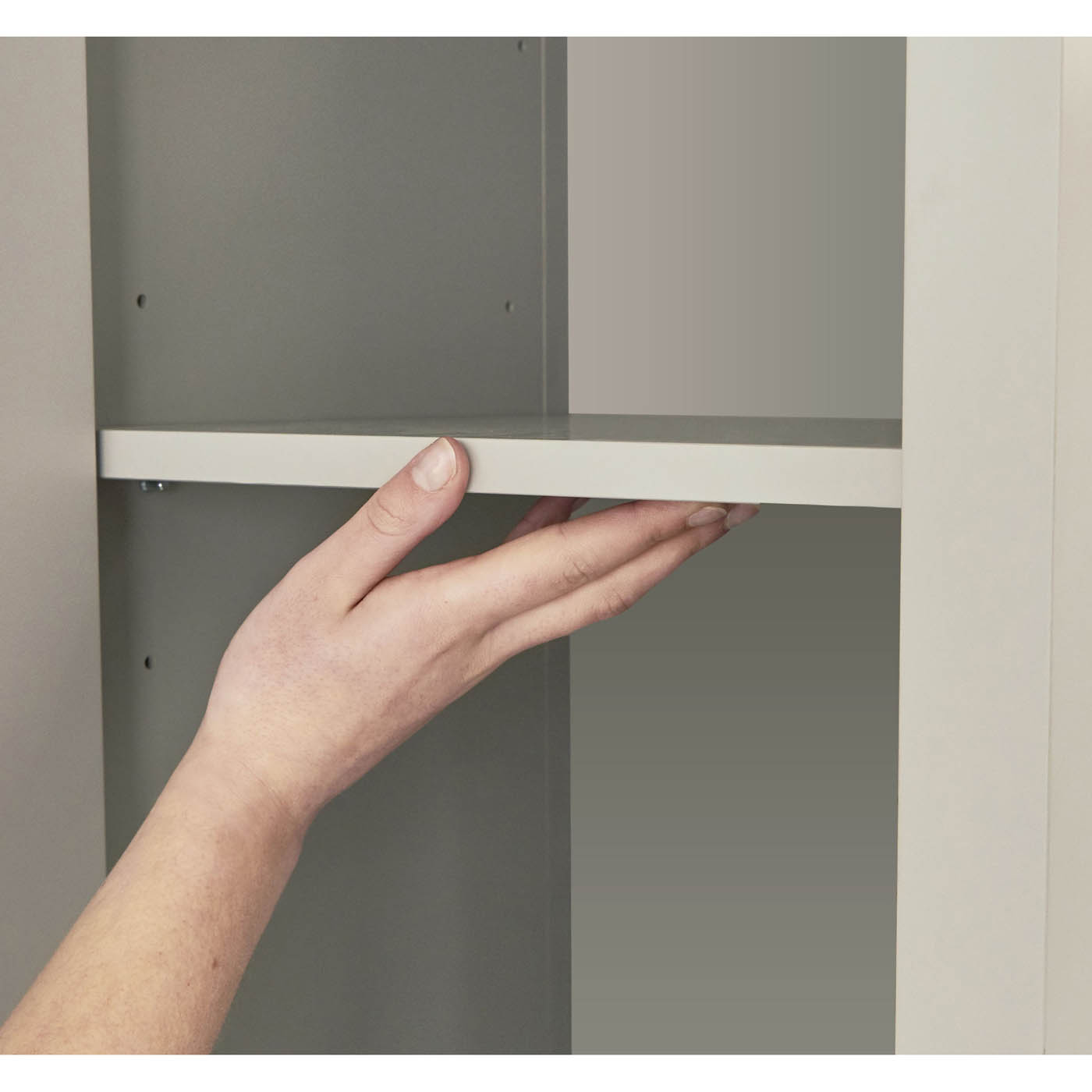 Bathroom Cabinet Perma Freestanding Tall Satin Grey Single (H)185 (W)40cm - Image 6