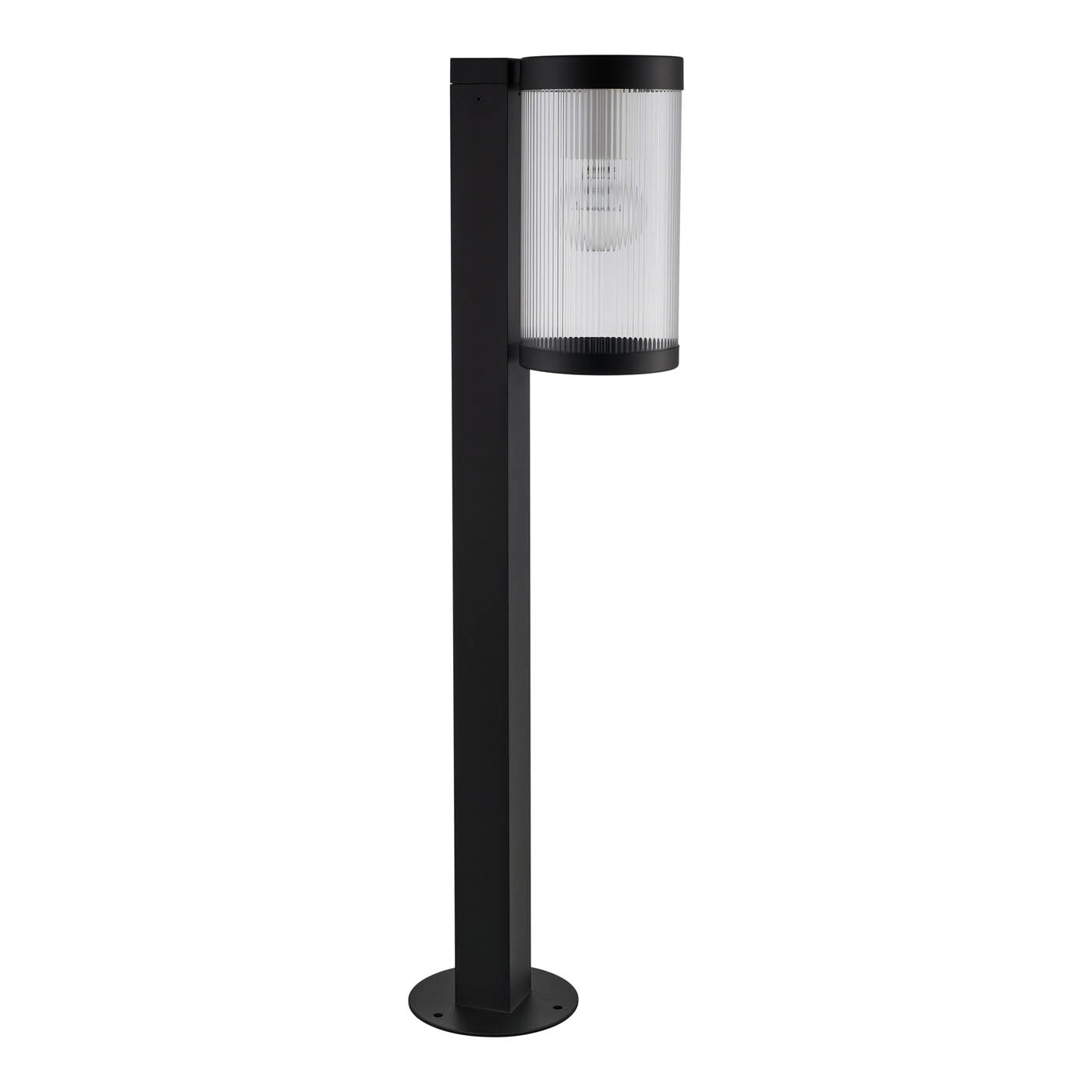 Outdoor Post Light 1 Lamp Aluminium Plastic Sleek Black Garden Path (H)800mm - Image 2
