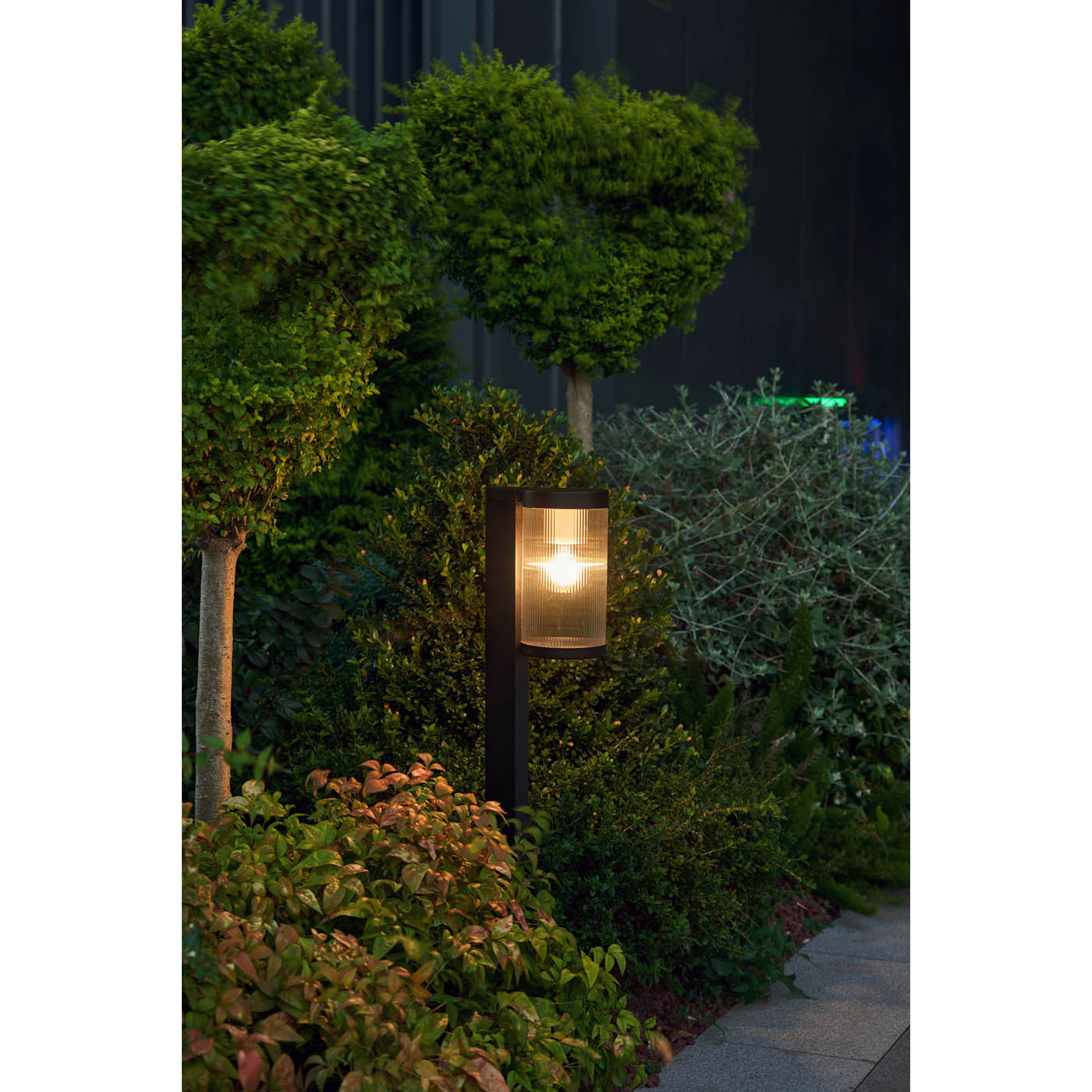 Outdoor Post Light 1 Lamp Aluminium Plastic Sleek Black Garden Path (H)800mm - Image 6