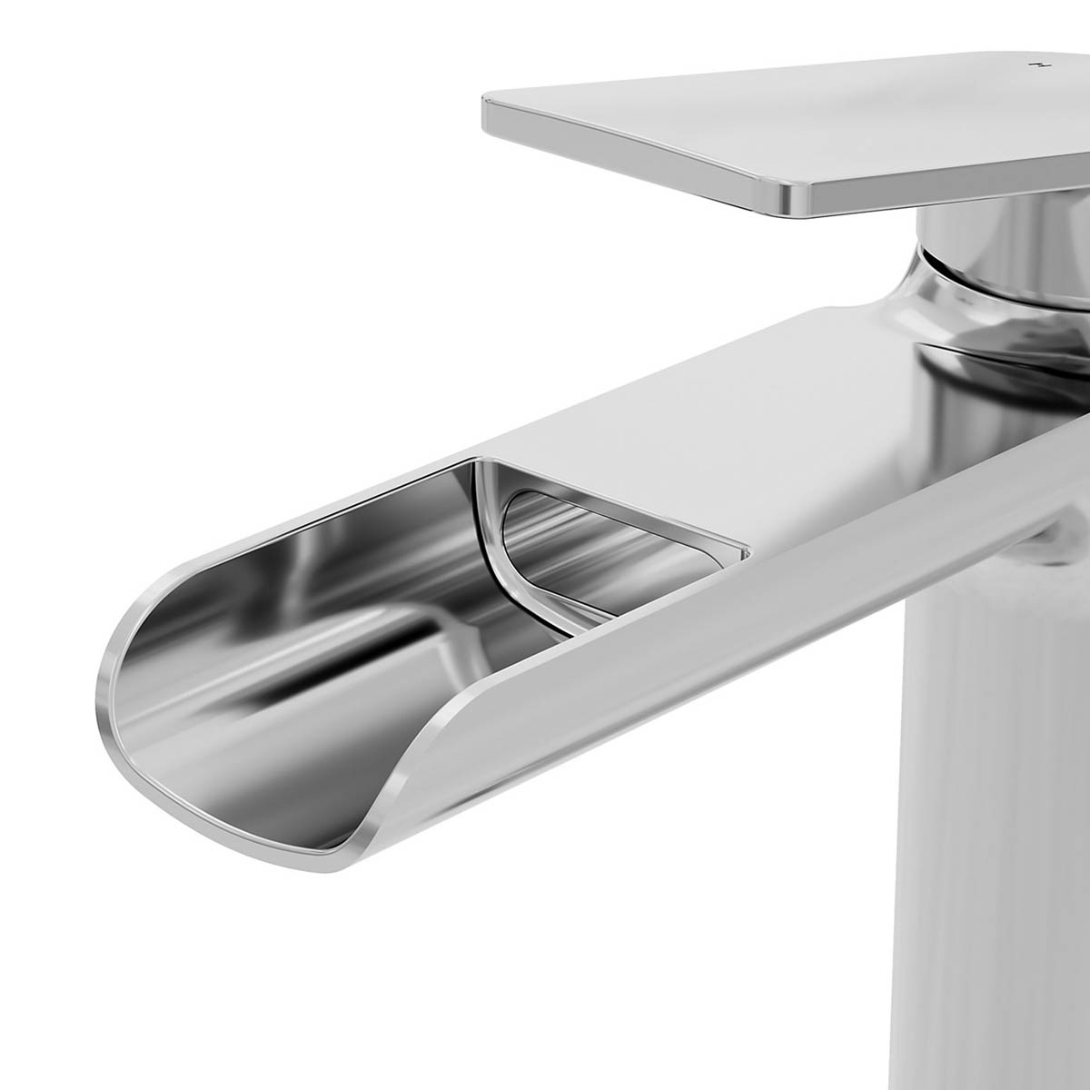 Bathroom Basin Tap Mixer Chrome Single Lever Clicker Waste Brass Modern Faucet - Image 4
