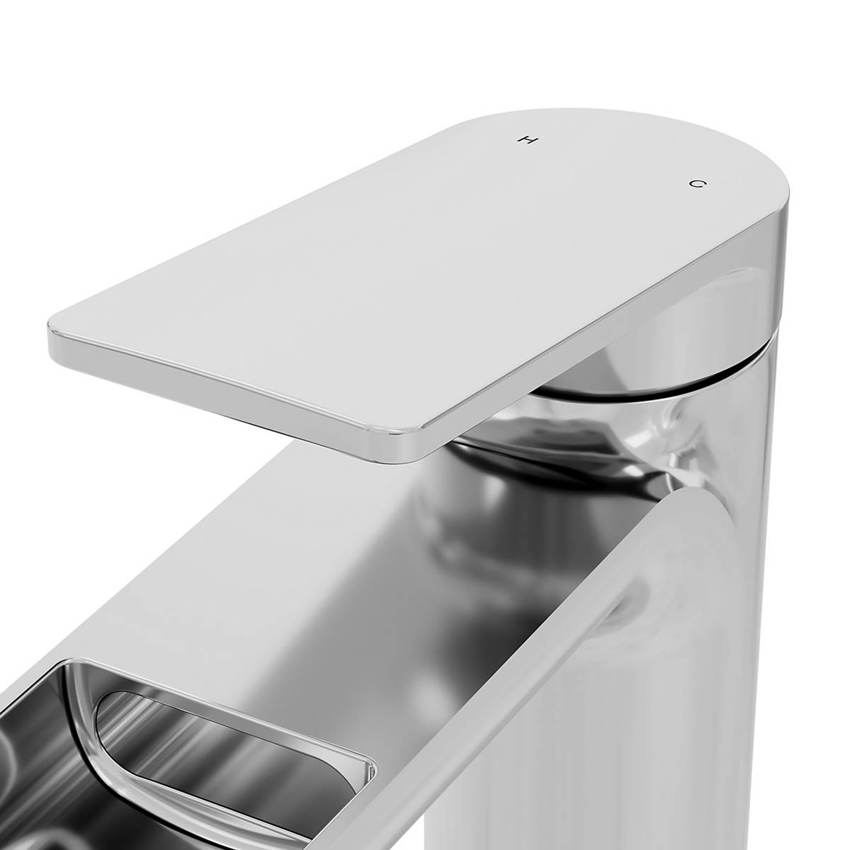 Bathroom Basin Tap Mixer Chrome Single Lever Clicker Waste Brass Modern Faucet - Image 5