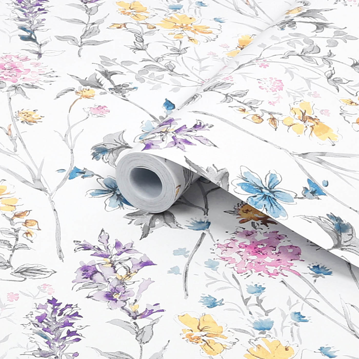 Laura Ashley Wallpaper Abstract Multicolour Wild Meadow Smooth Washable 5.2m² - Image 5