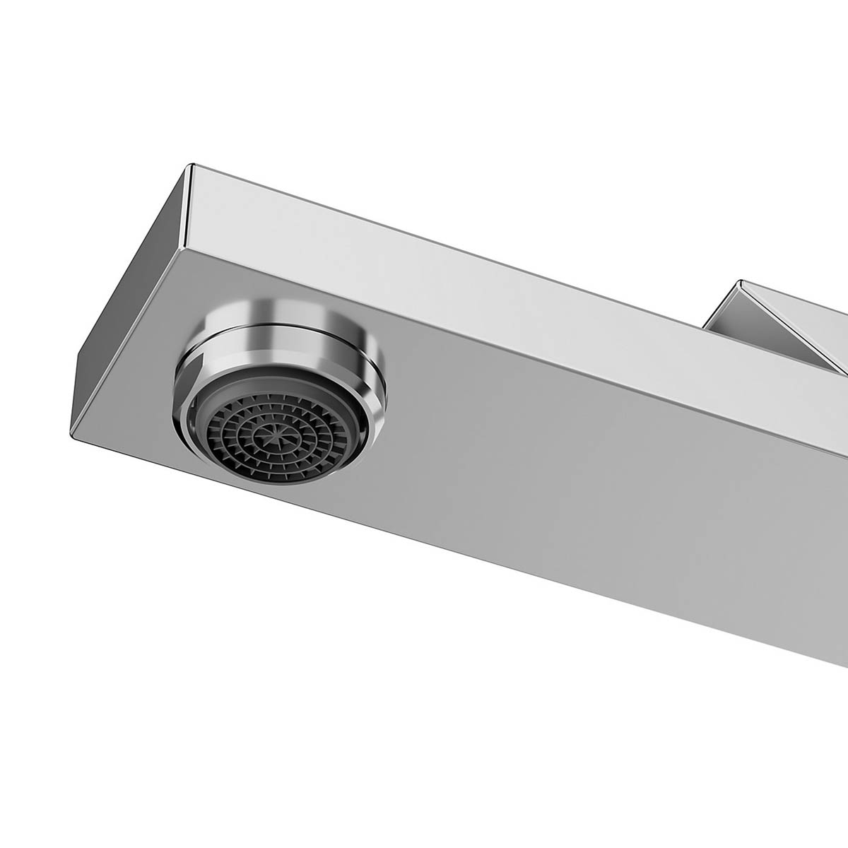 Bathroom Basin Tap Mono Mixer Chrome Medium Square Waste Single Lever Faucet - Image 7