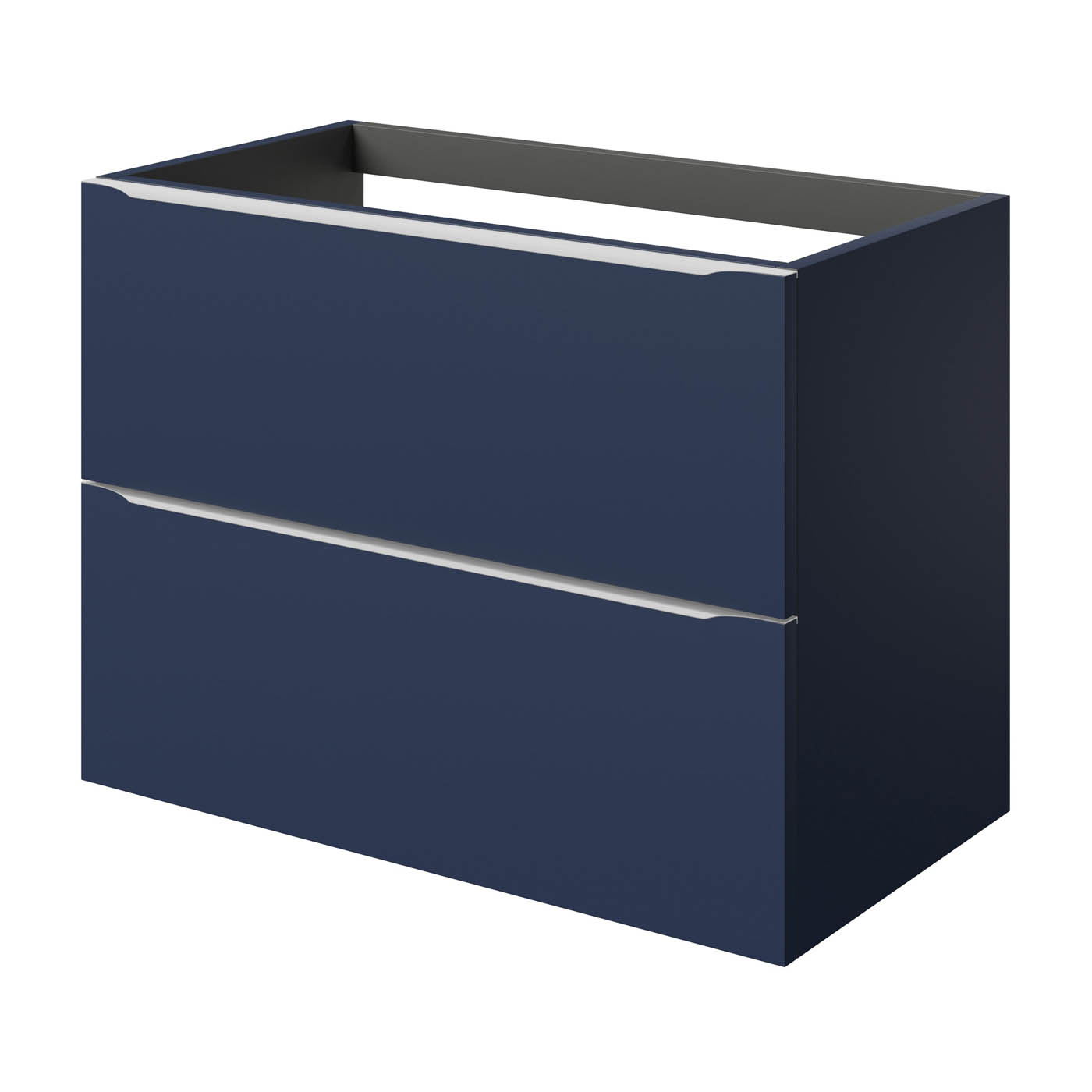 Imandra Bathroom Cabinet Under Sink Matt Blue Wall-Mounted 2 Drawer H600xW800mm - Image 1