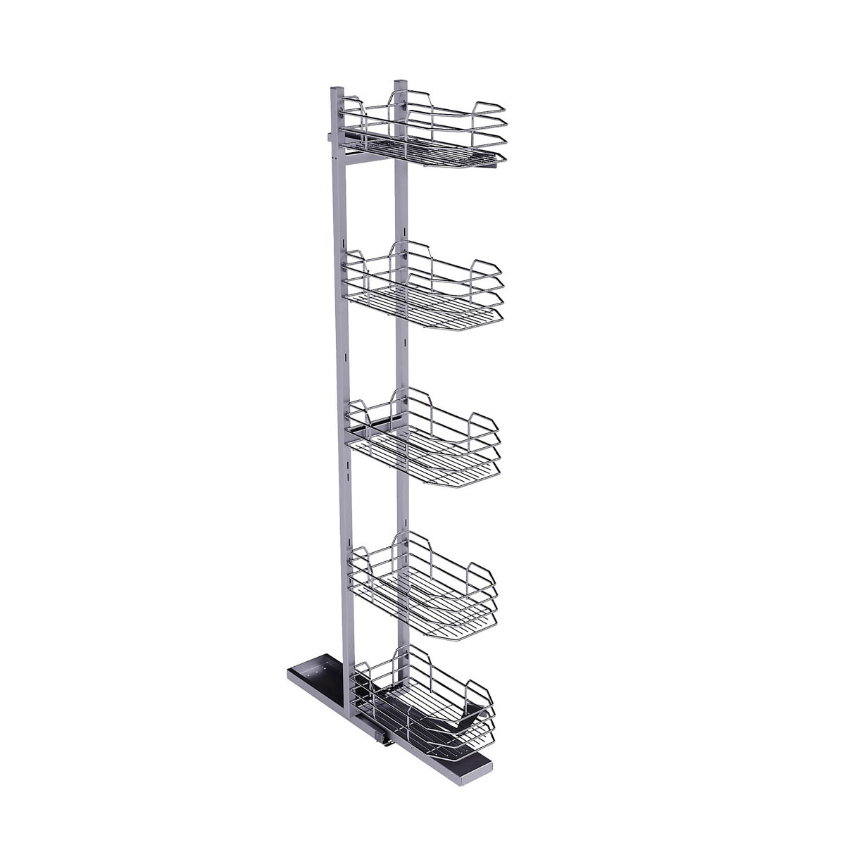 Pull Out Basket Stainless Steel Chrome effect For 300mm Larder (W)260mm (D)470mm - Image 1