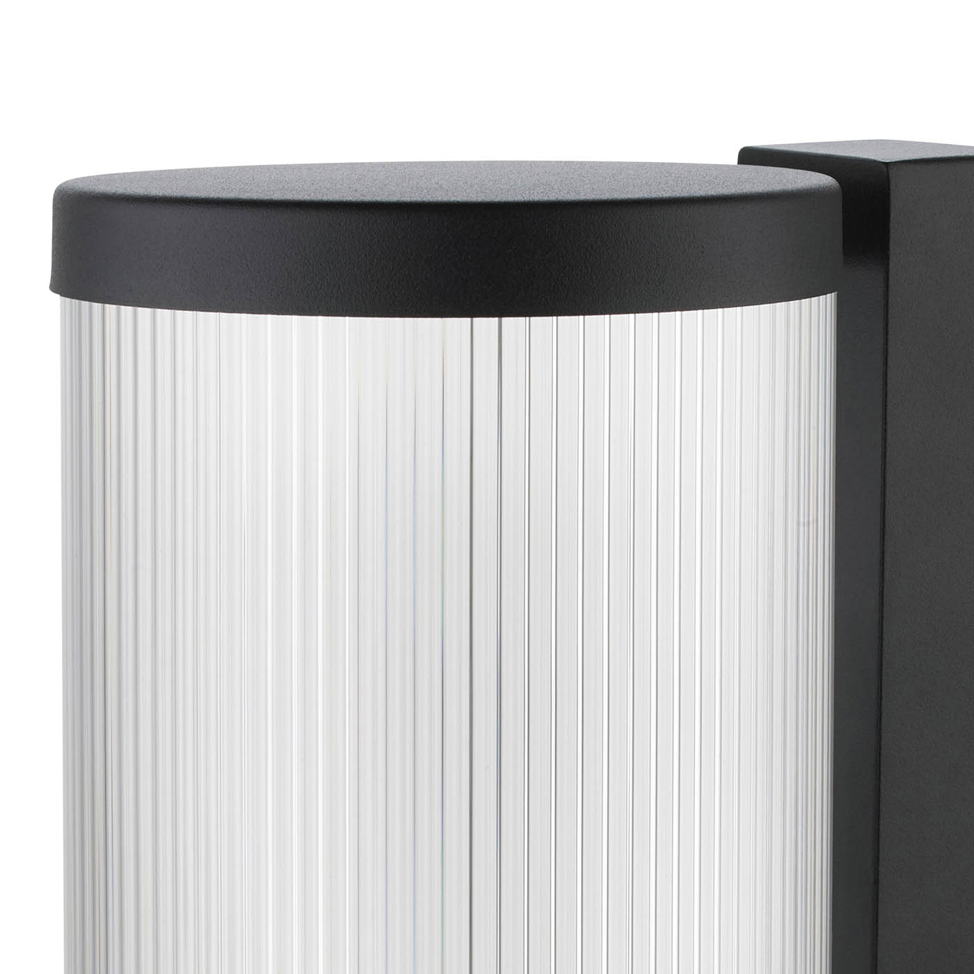 Outdoor Wall Light Matt Black Aluminium Plastic Garden Lamp Round Modern - Image 5