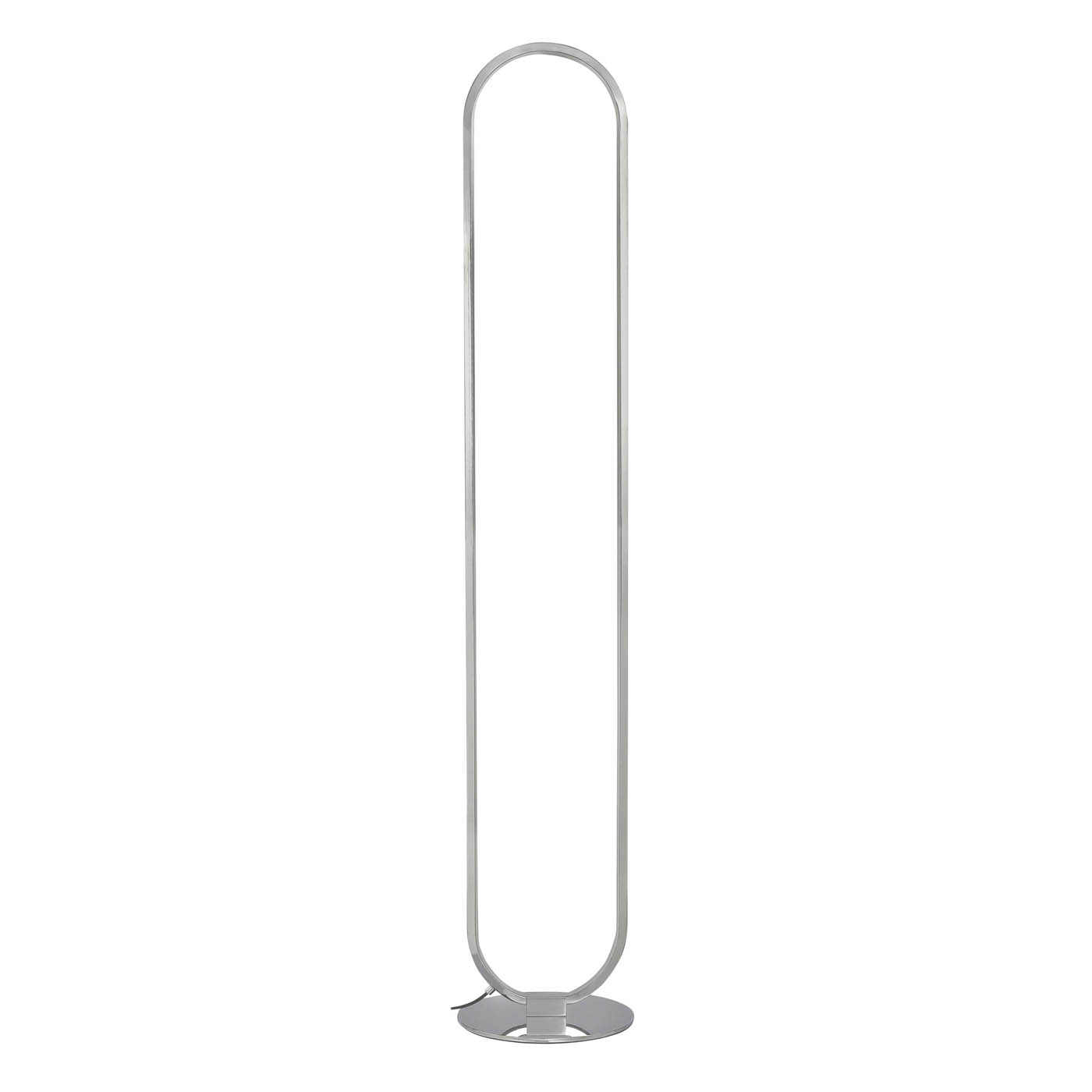 LED Floor Lamp Oval Chrome Gloss Dimmable Warm White Modern 1500lm (H)1205mm - Image 2