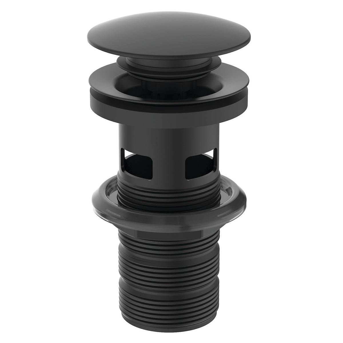 Ideal Standard Basin Clicker Waste Silent Brass Black Slotted Tail Modern - Image 1