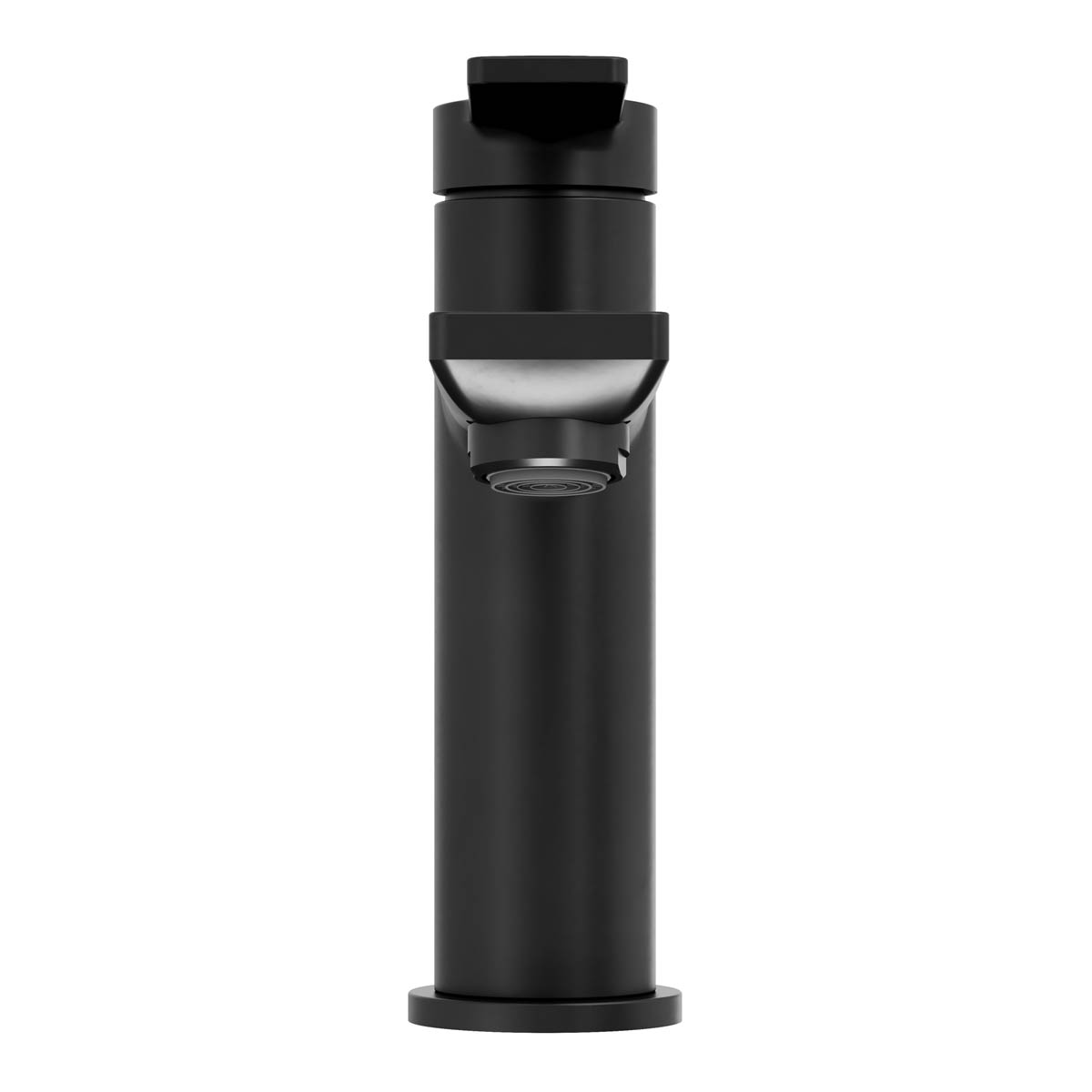 Bathroom Basin Tap Mixer Black Round Single Lever Brass Clicker Waste Modern - Image 5