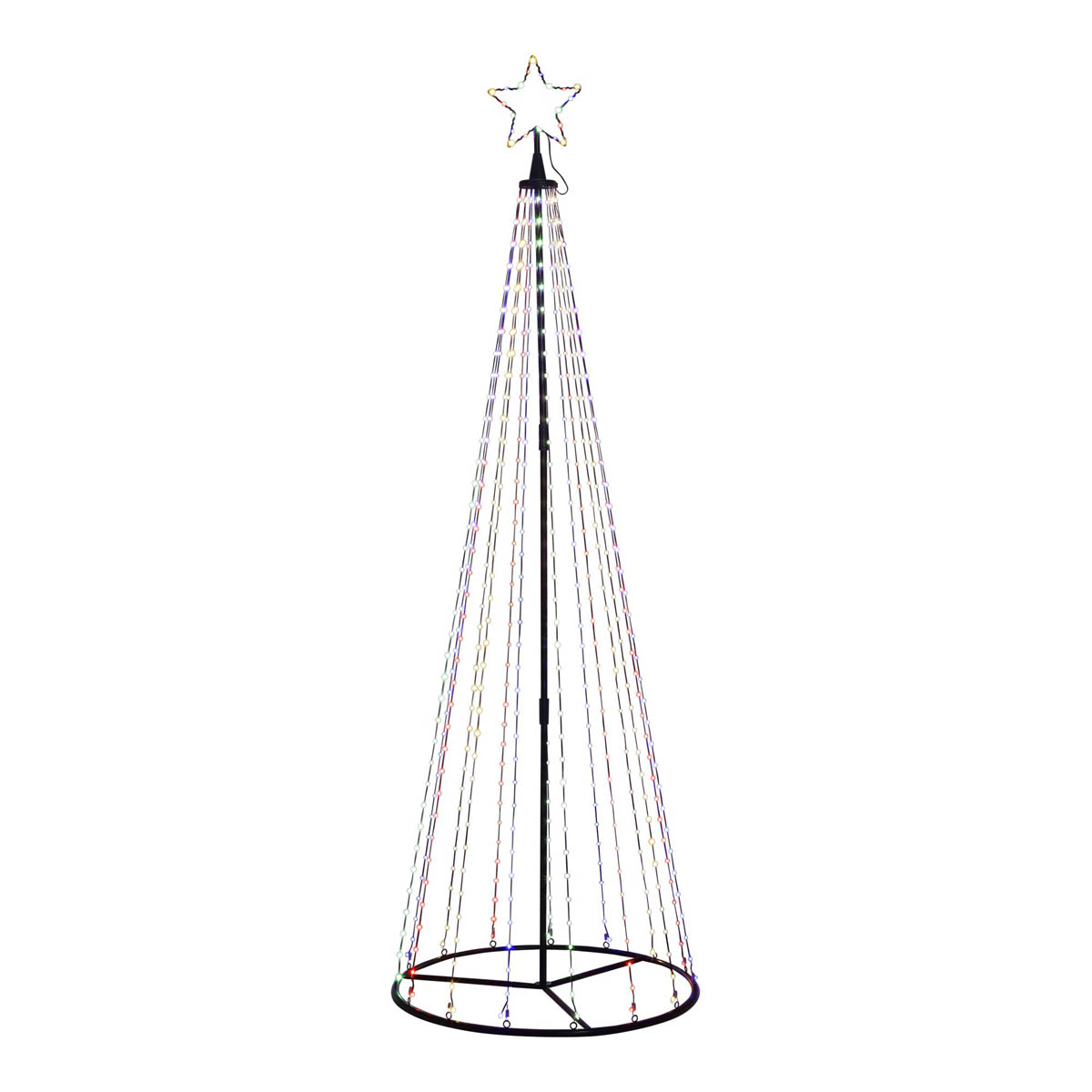 Christmas Tree Silhouette LED Multicolour 8 Functions Indoor Outdoor (H) 2100mm - Image 2