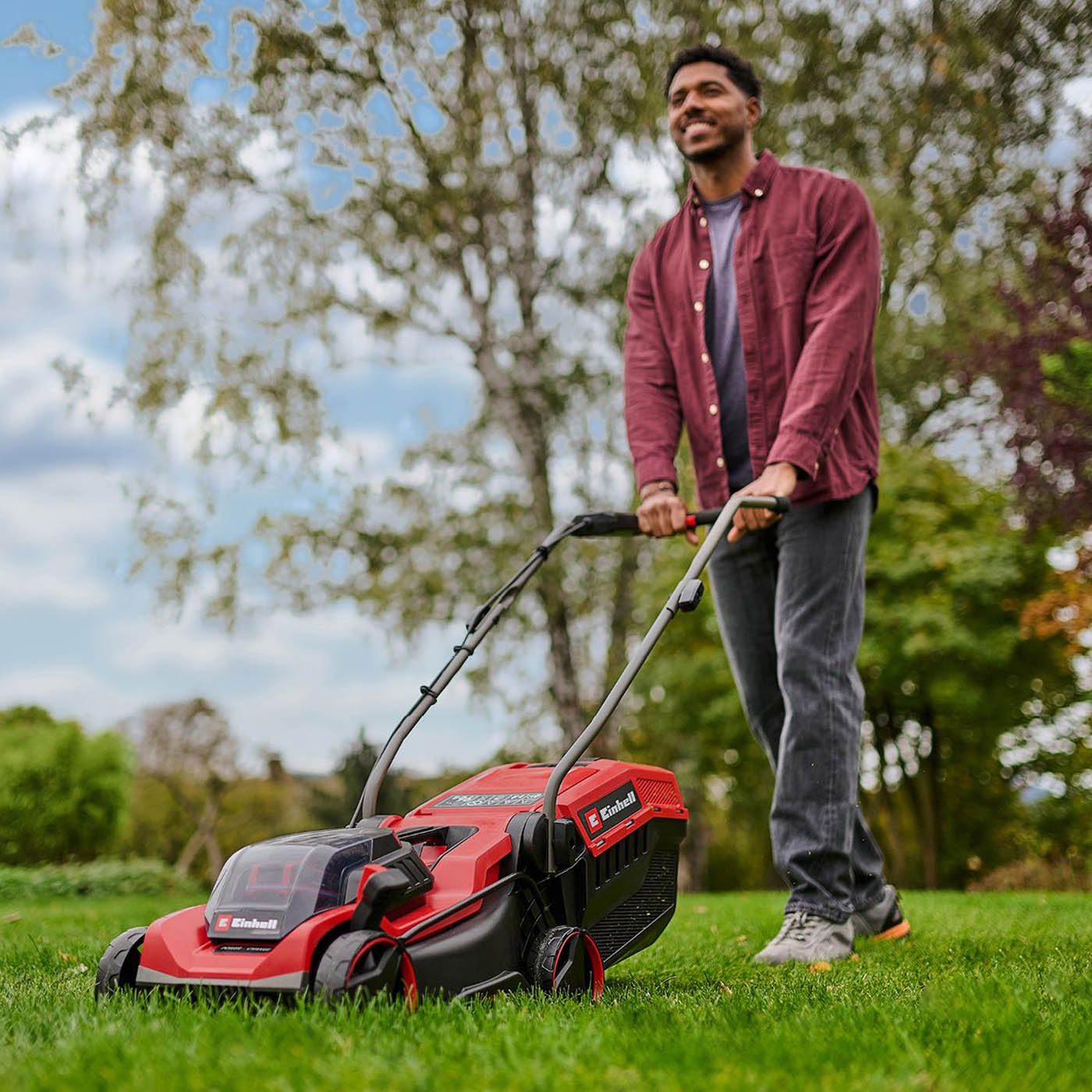 Einhell Lawnmower And Grass Trimmer Set Cordless 18V 4Ah Li-Ion Garden Cutters - Image 3