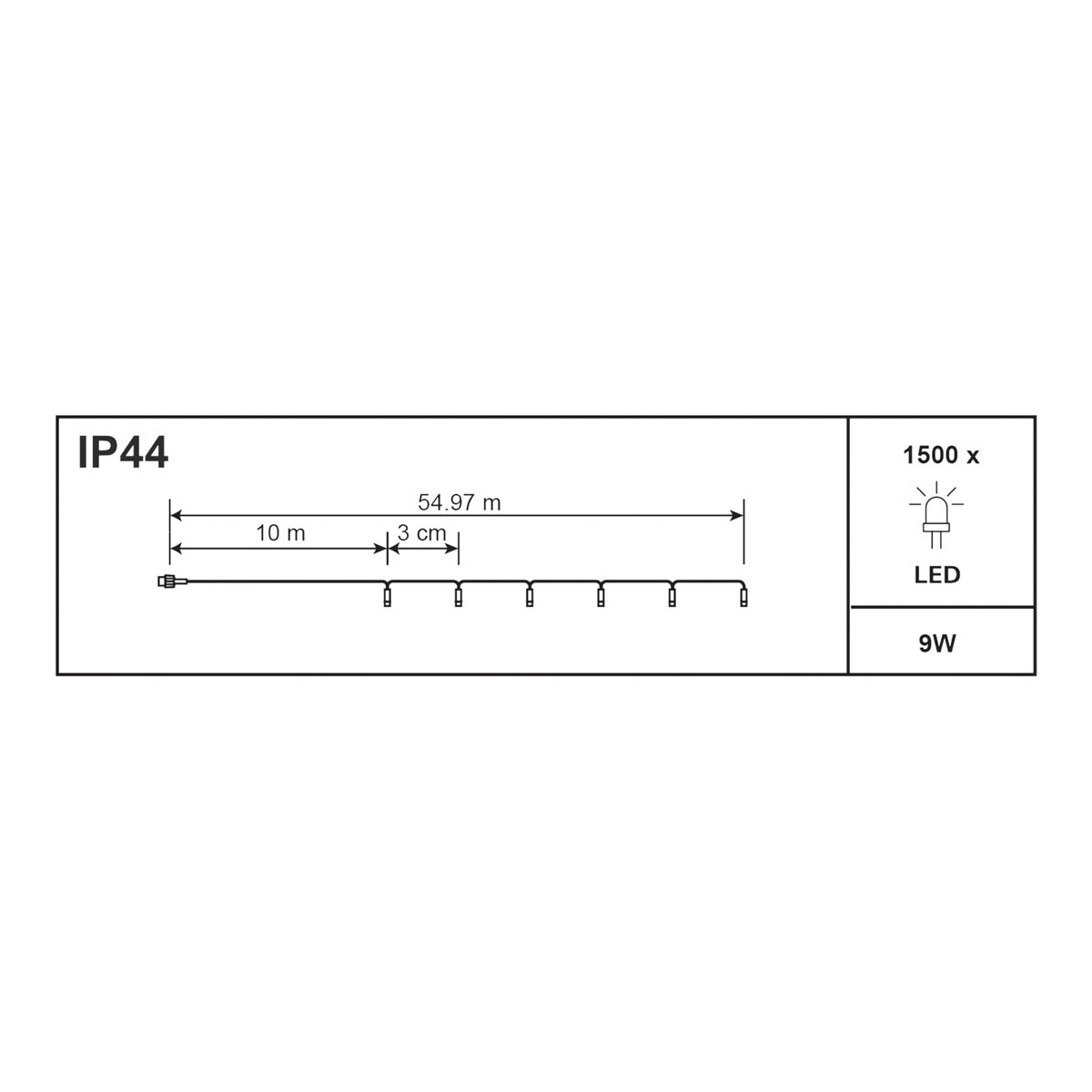 LED Christmas String Lights 1500 Warm White Timer Indoor Outdoor 54.97m - Image 2