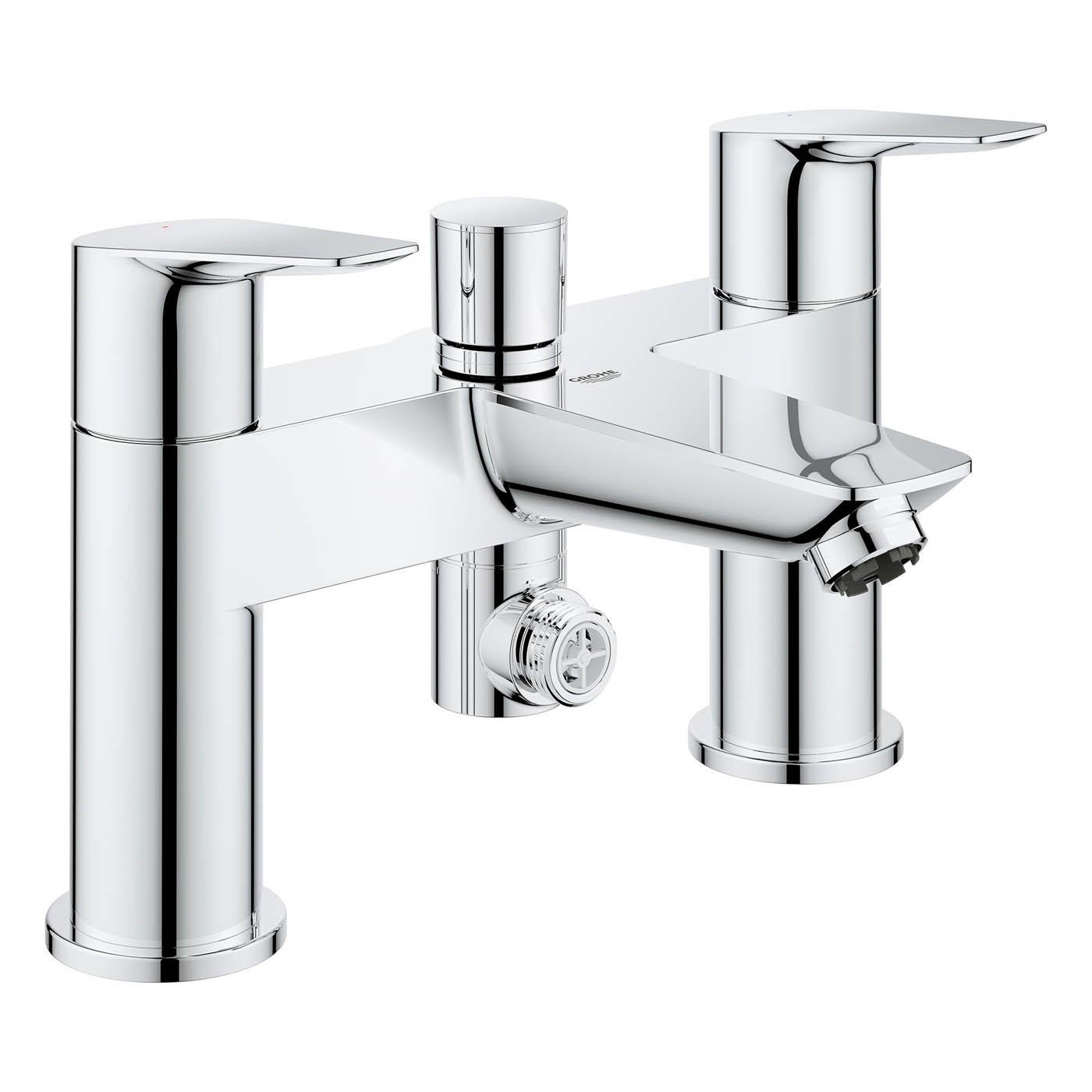 Grohe Bath Filler Tap Shower Mixer Chrome Dual Lever Contemporary Bathroom - Image 1