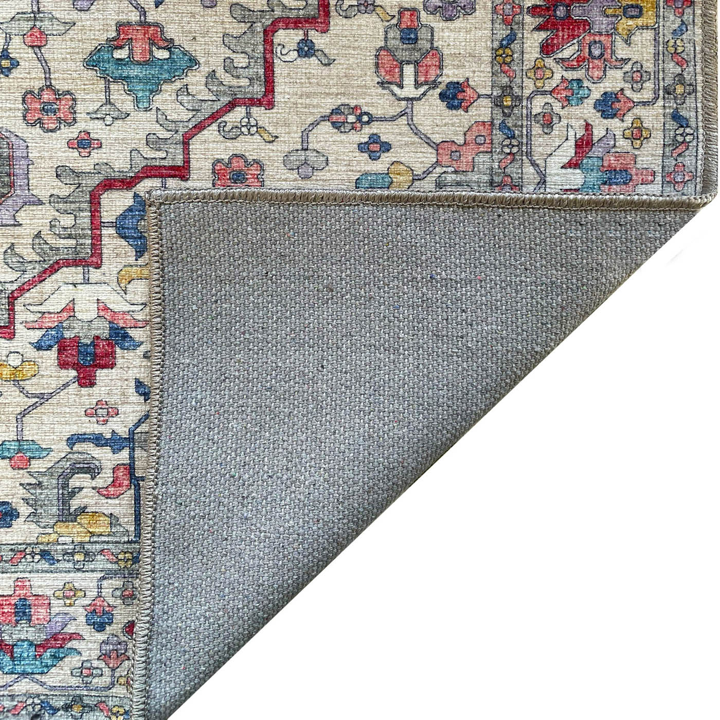 Medium Rug Multicoloured Chenille Woven Effect Traditional (L)170cm x (W)120cm - Image 3