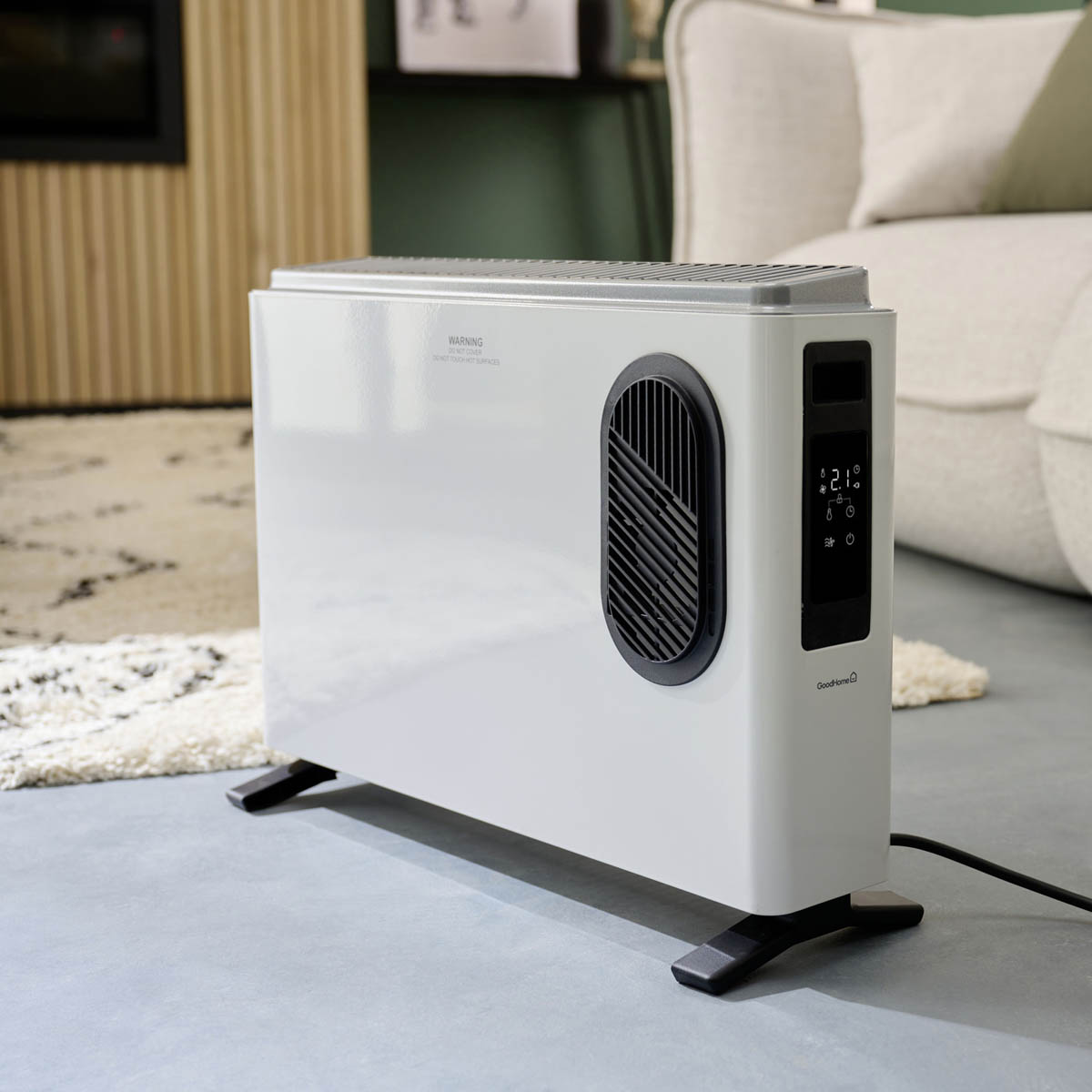 Convector Heater Radiator Portable White Timer 2 Heat Settings Thermostat 2000W - Image 5
