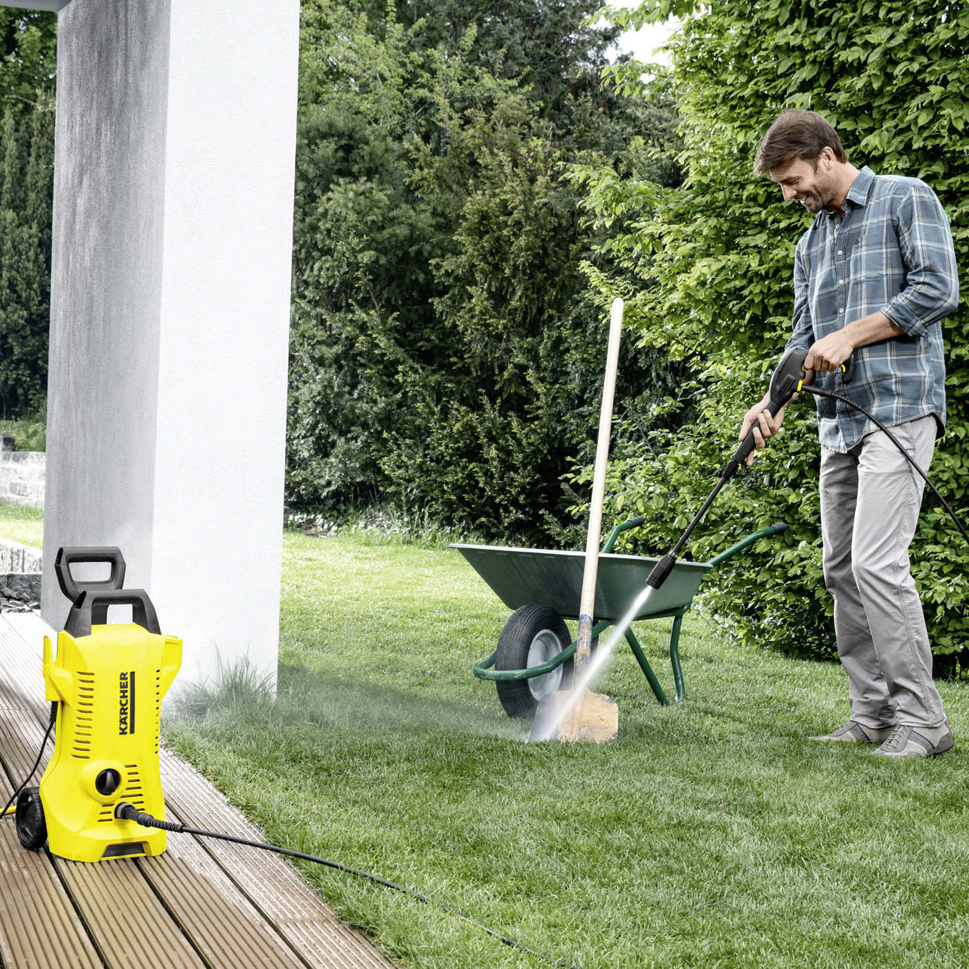 Karcher K2 High Pressure Washer Jet Power Control Corded Wheeled 110bar 1.4kW - Image 2