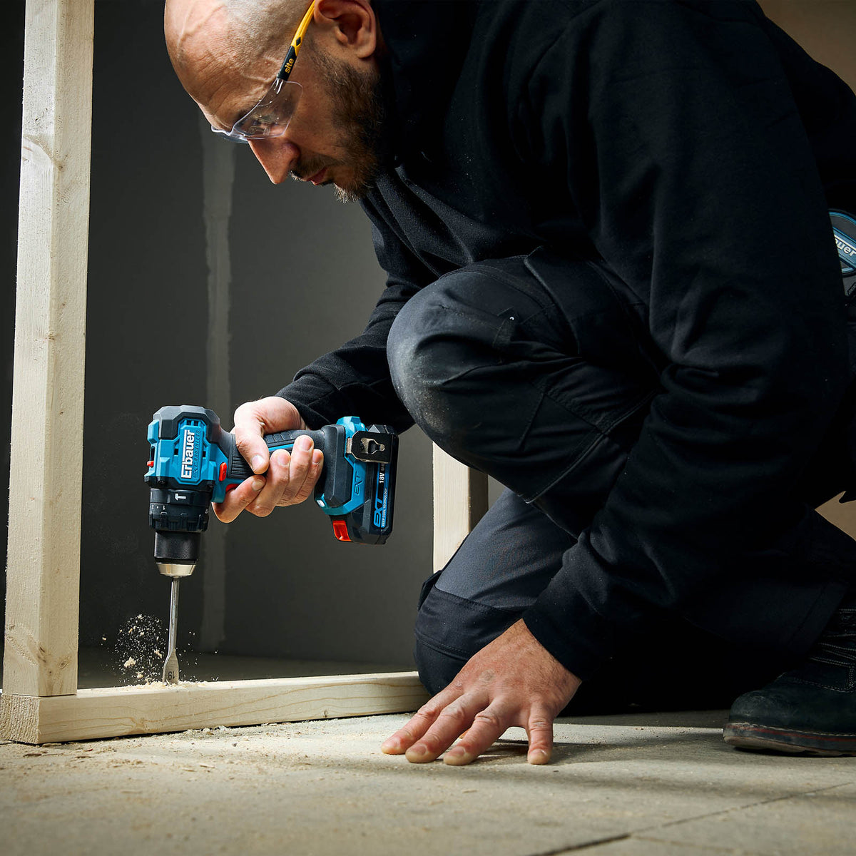Erbauer Combi Drill Cordless 18V 2 x 2Ah Li-Ion ERI1092COM Soft Grip Compact - Image 2