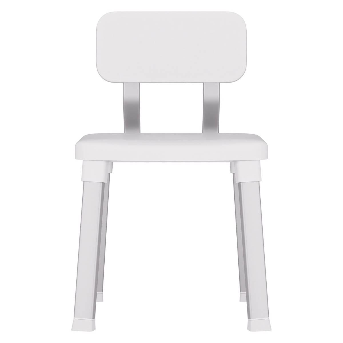 Evekare Shower Seat White Plastic Adjustable Height Non Slip (H)804mm (W)370mm - Image 3