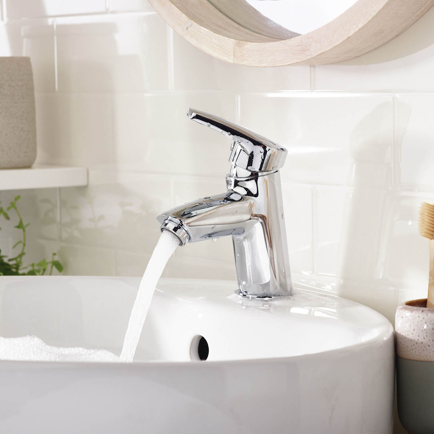 Bristan Bathroom Basin Tap Mixer Chrome Single Lever Clicker Waste Modern - Image 7