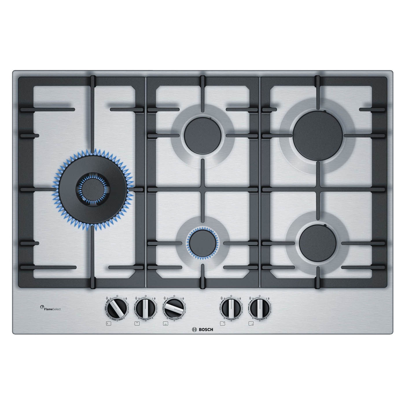 Bosch Gas Hob 5 Burner Series 6 PCS7A5I90 Electric 75cm Stainless Steel - Image 2