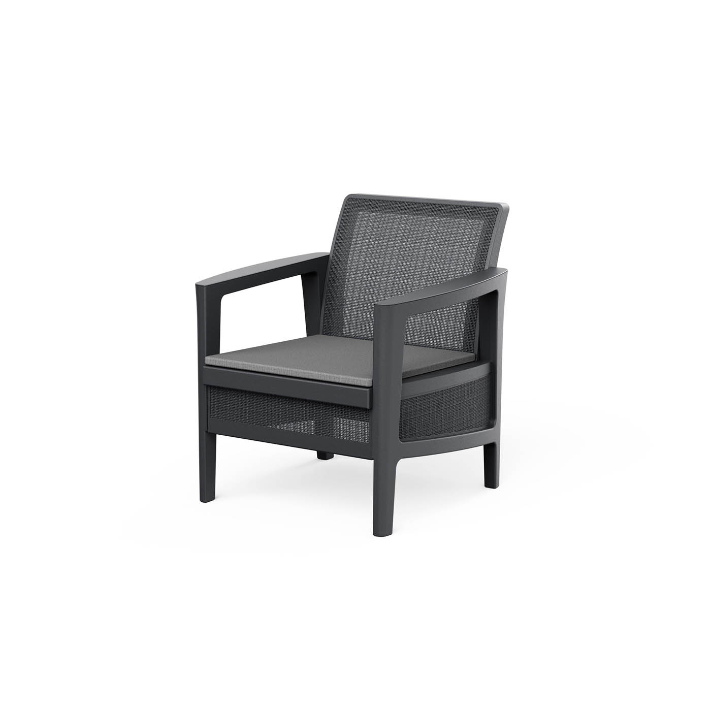 Garden Furniture Coffee Set 4 Seater Atlas Graphite Grey Armchairs Sofa Table - Image 6