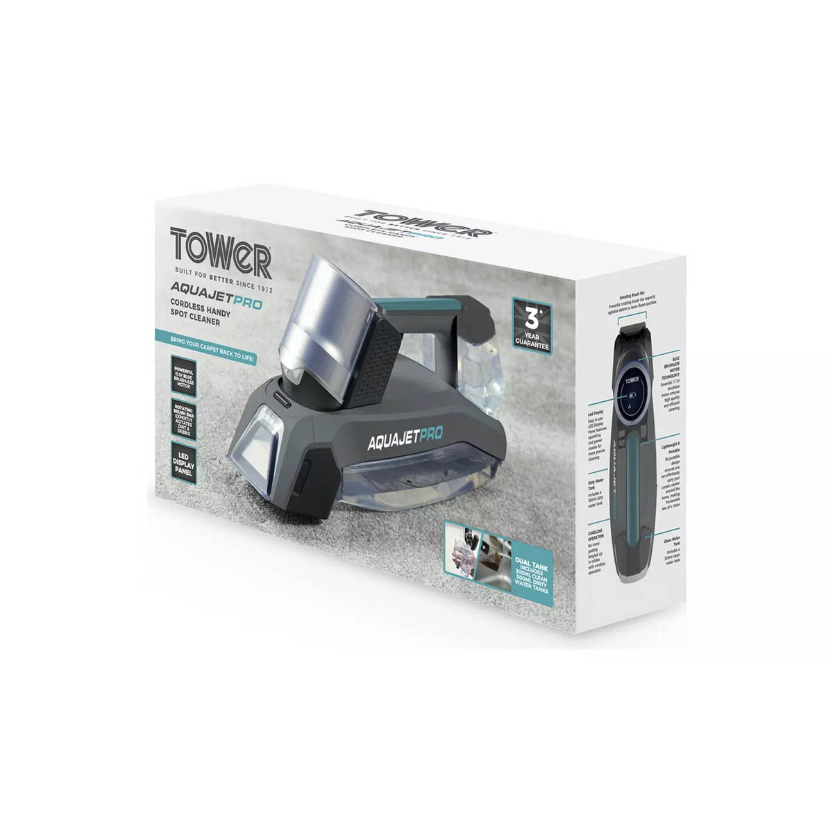 Tower Spot Cleaner Cordless Aquajet Pro Handheld Portable Carpets Upholstery - Image 9