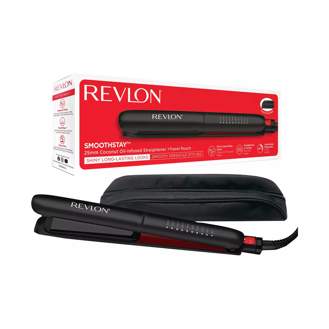 Revlon Hair Straightener Ceramic 25mm Oil Infused Professional Portable Modern - Image 1