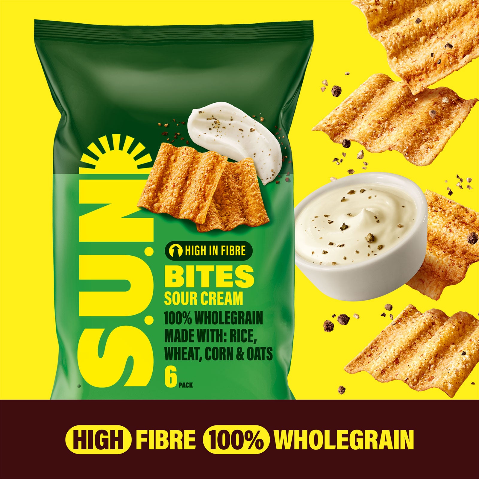 Sunbites Snacks Sour Cream Multipack Crisps 108 x 25g - Image 3