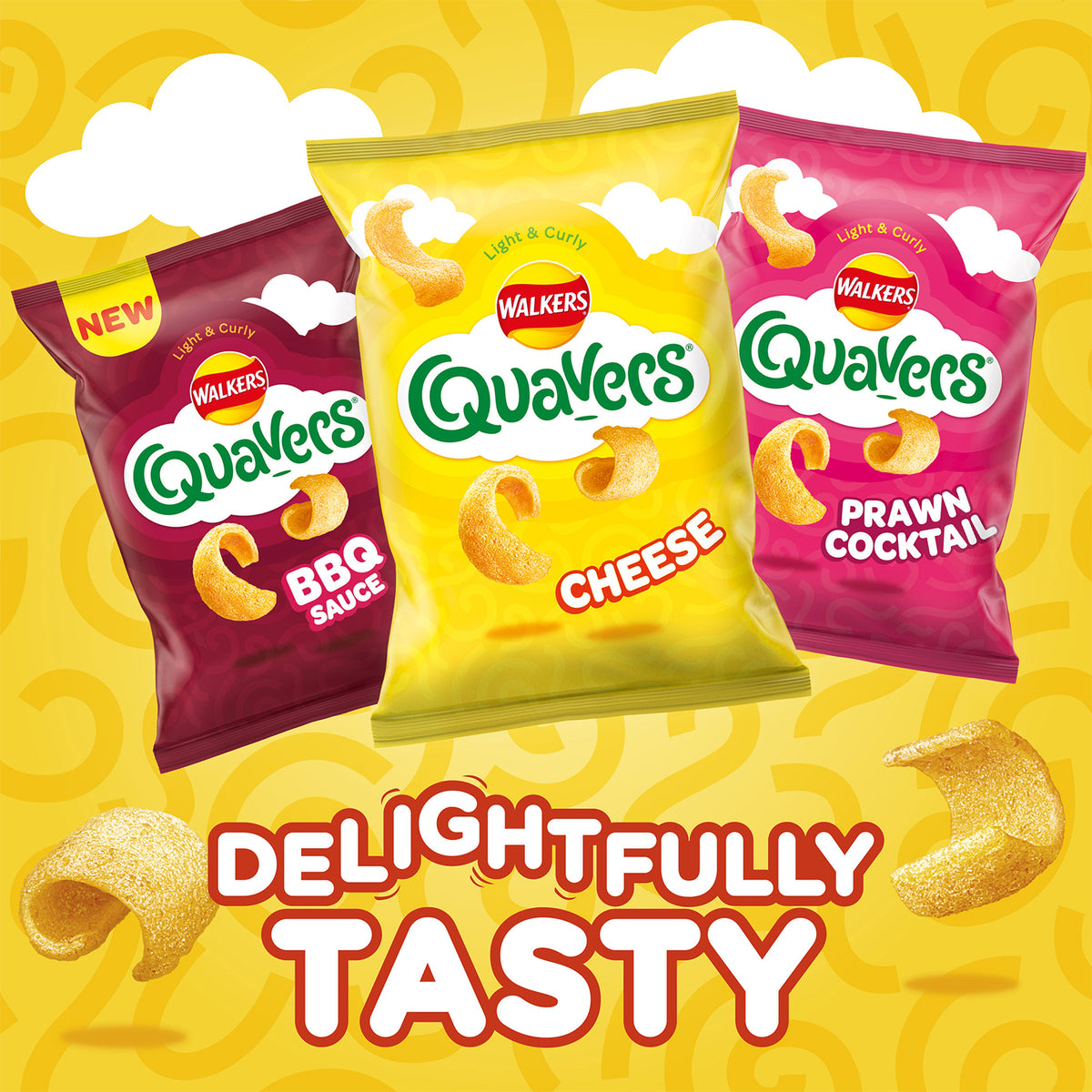 Walkers Quavers Crisps Cheese Flavour Multipack Snacks 15 x 12 Bags - Image 3