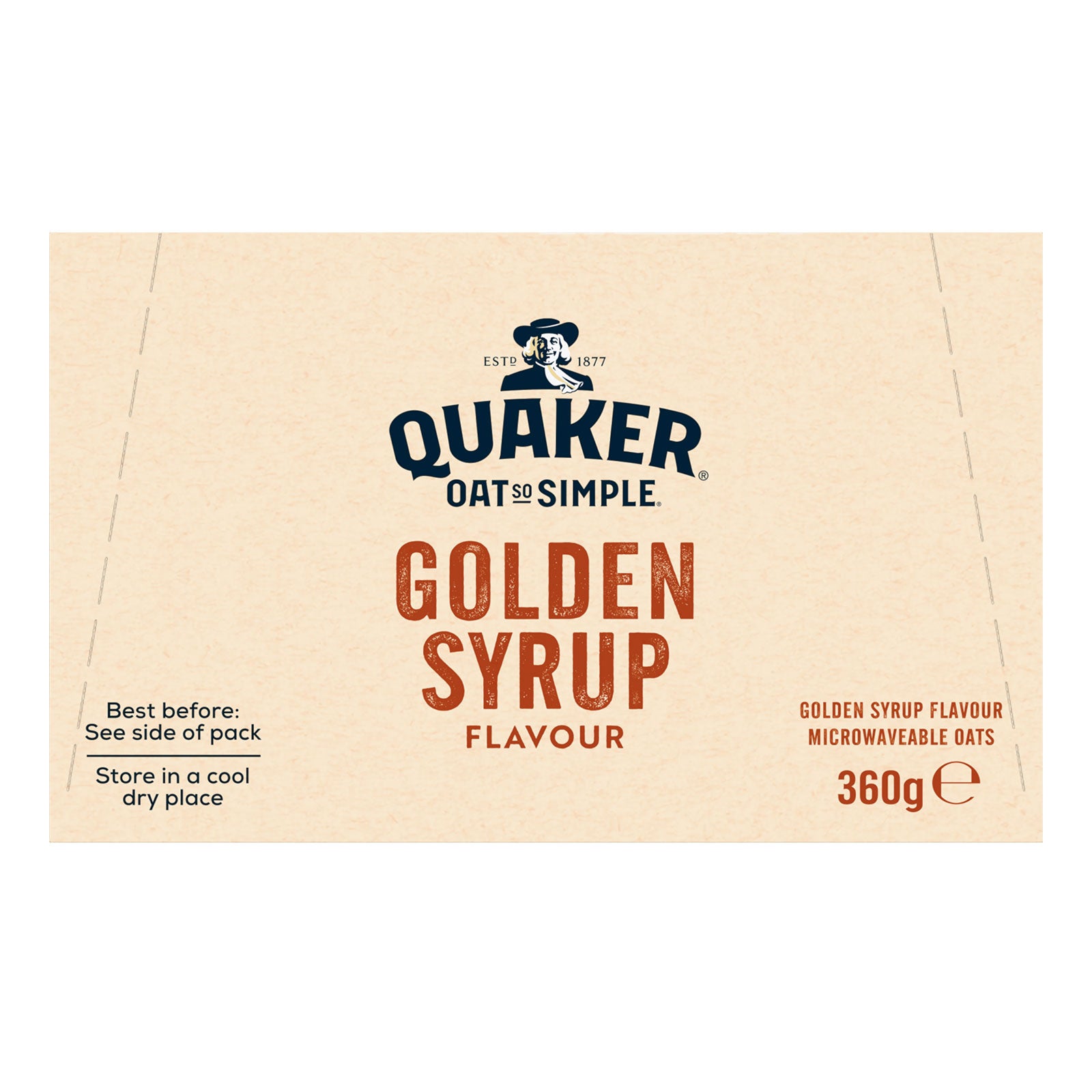 Quaker Porridge Oats Oat So Simple Golden Syrup in Sachets 9 Boxes - Image 3