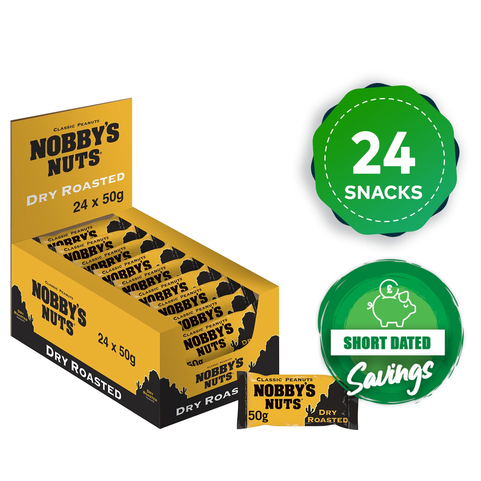 Nobby's Nuts Dry Roasted Peanuts Classic For Vegetarians 24 x 50g - Image 10