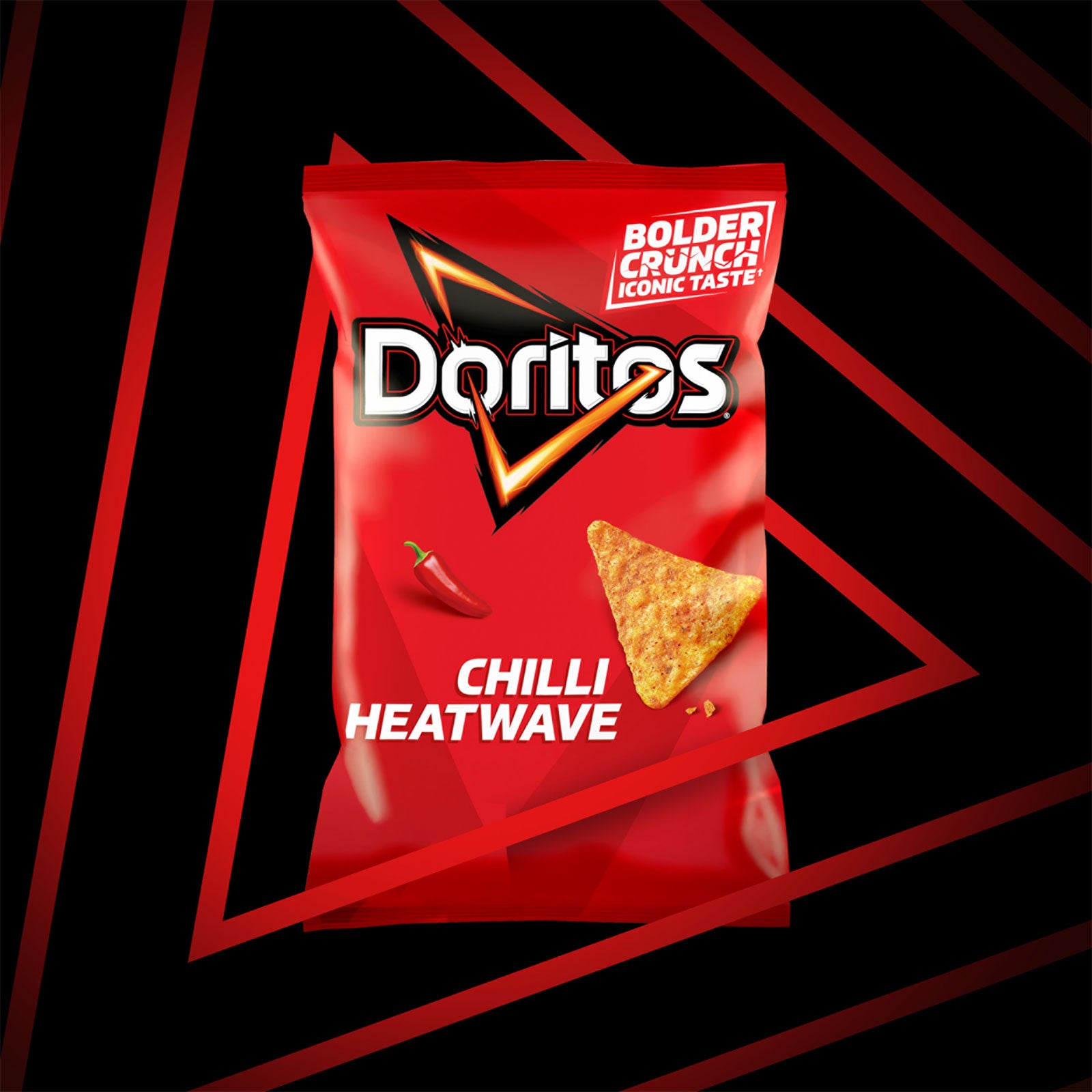 Doritos Tortilla Chips Chilli Heatwave Sharing Crisps Bag 12 x 180g - Image 2