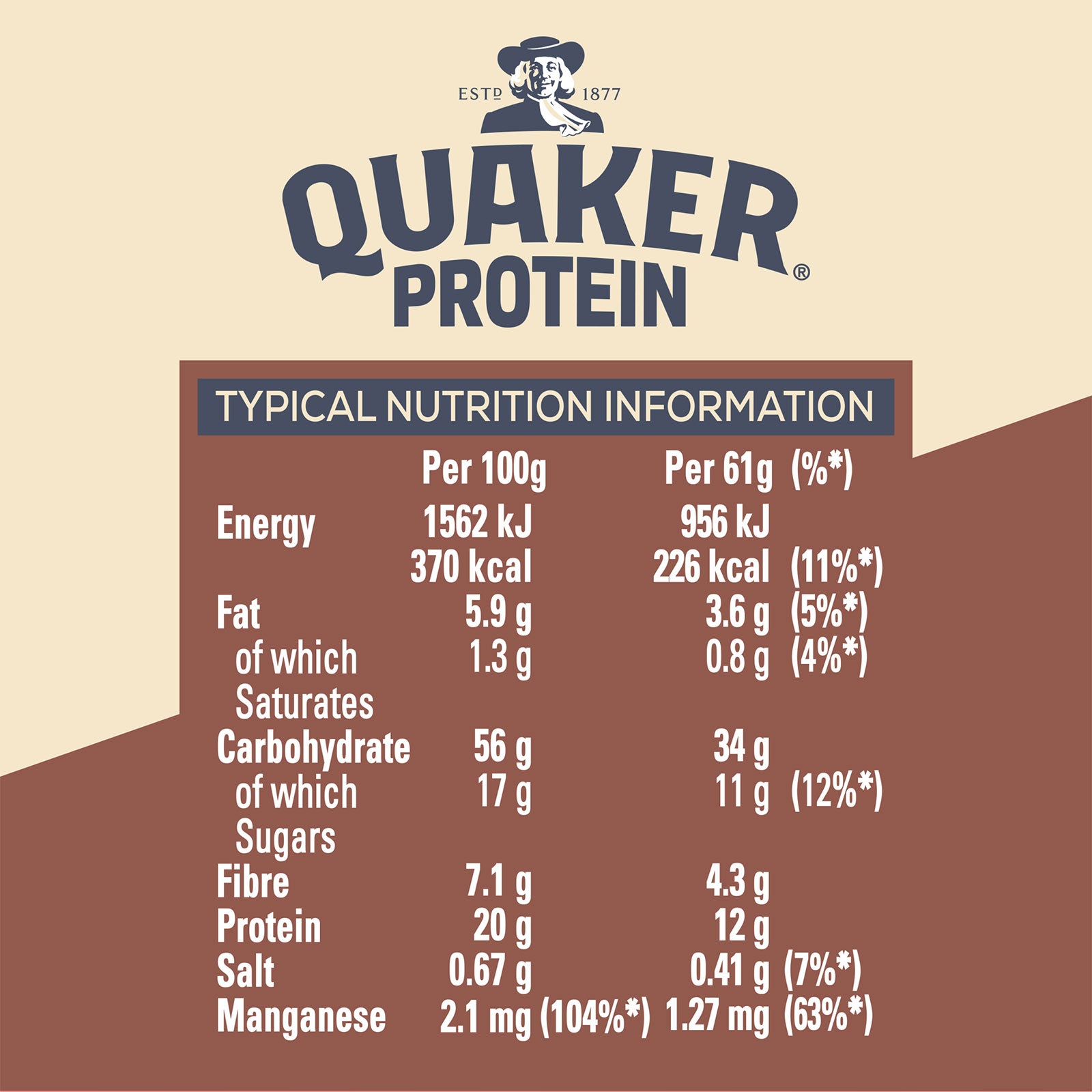 Quaker Oats High Protein Chocolate Brownie Porridge Pot 6 x 61g - Image 7