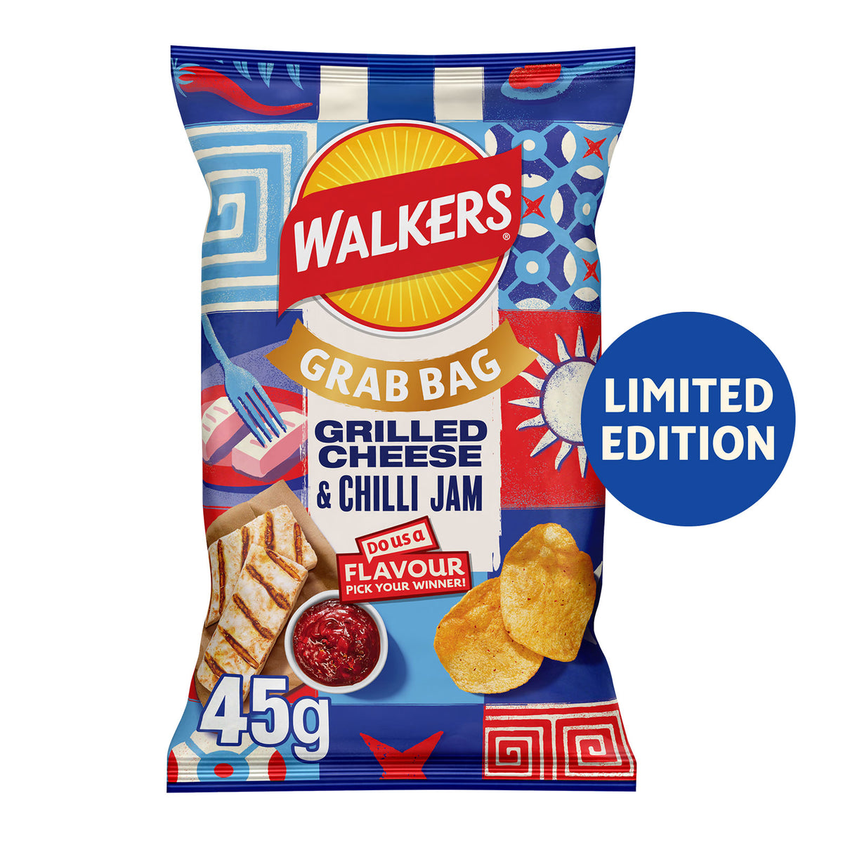 DUAF Walkers Crisps Grilled Cheese Chilli Jam 32 x 45G - Image 2
