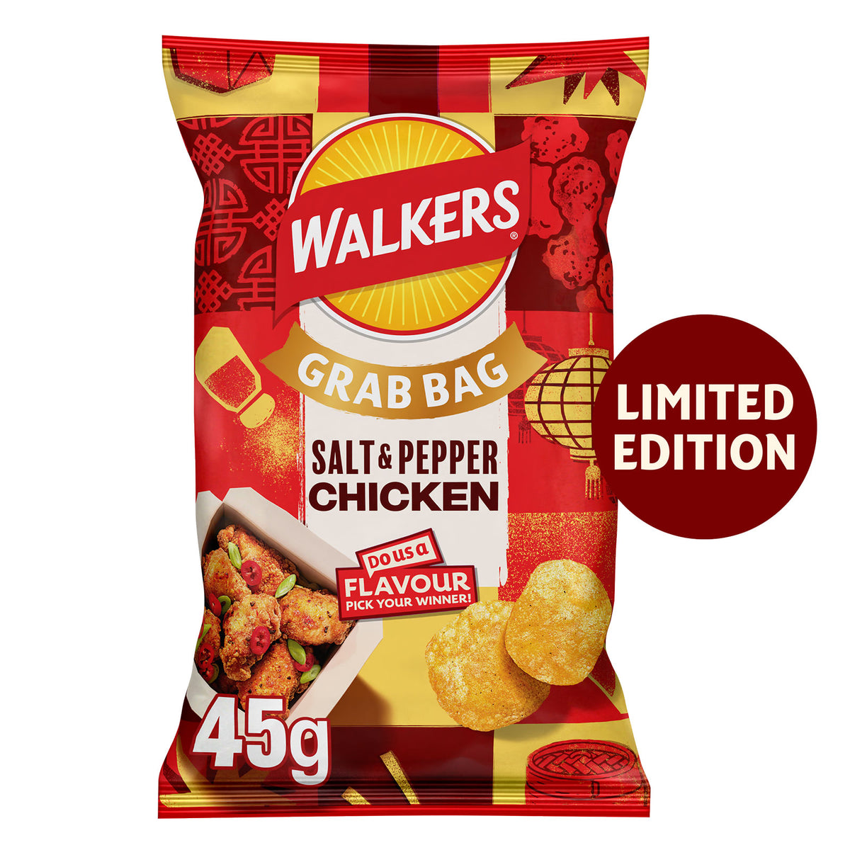 DUAF Walkers Crisps Salt & Pepper Chicken Grab Bag 32 x 45G - Image 2
