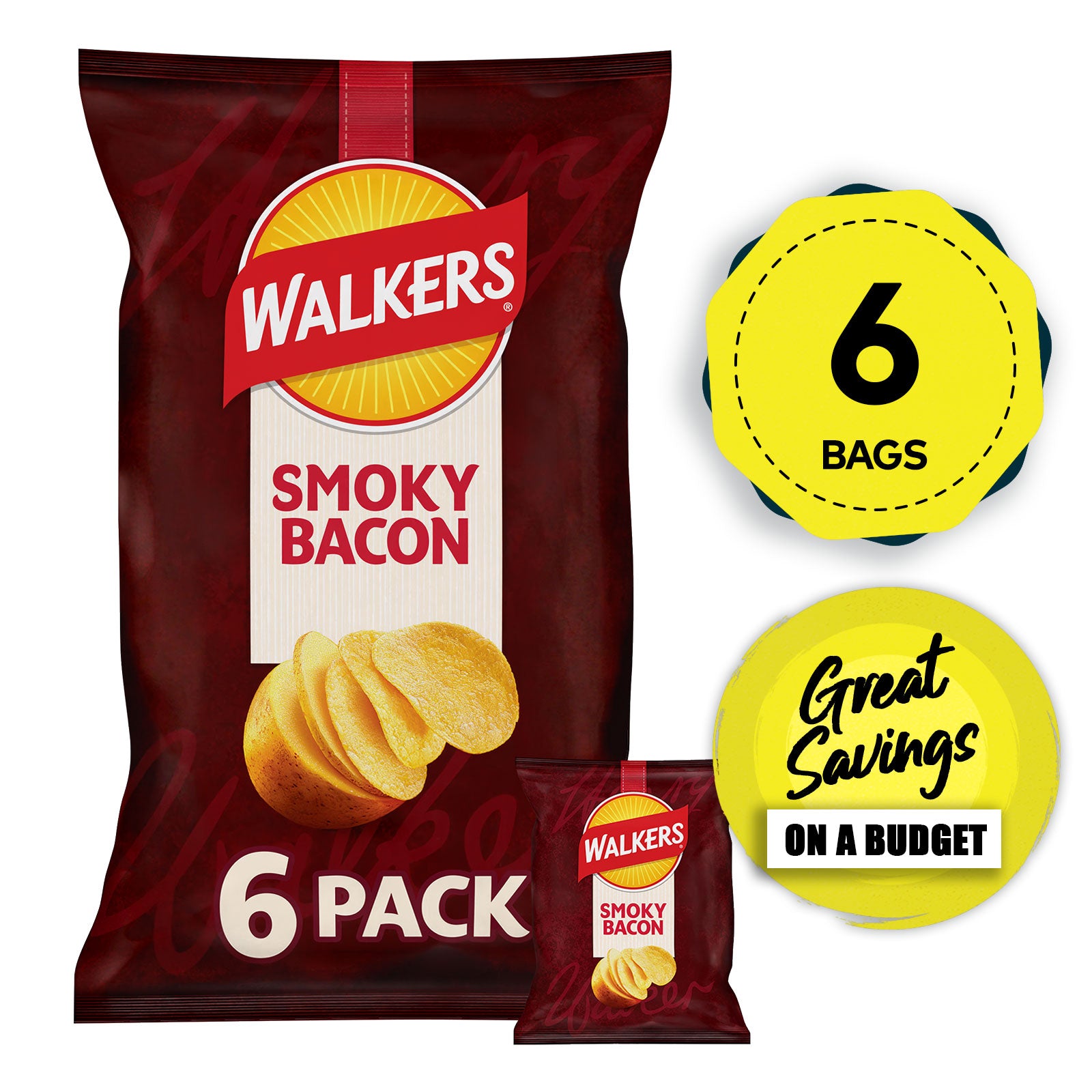Walkers Crisps Salt & Vinegar Worcester Prawn Chicken Smoky Bacon Bundle 54 Bags - Image 2