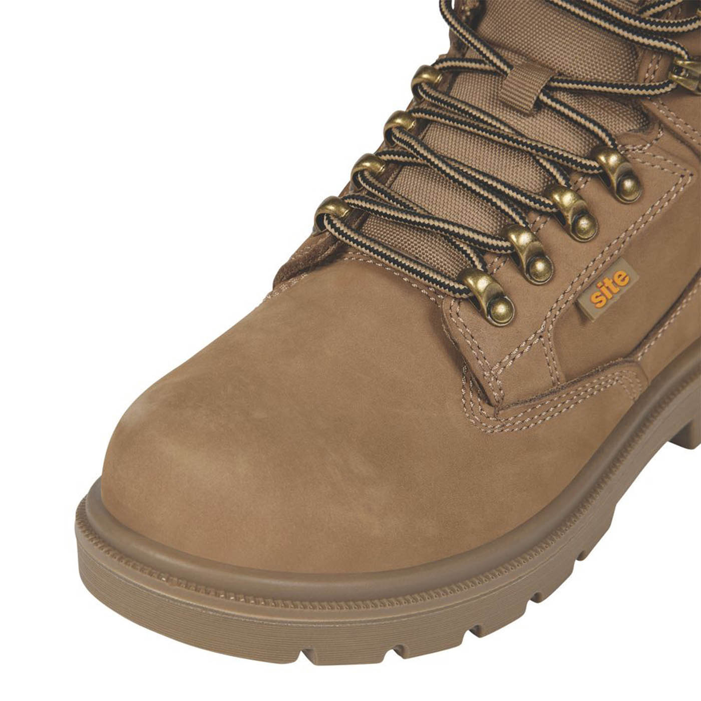 Site Womens Safety Boots Stone Nubuck Leather Steel Toe Cap Wide Fit Size 6 - Image 4