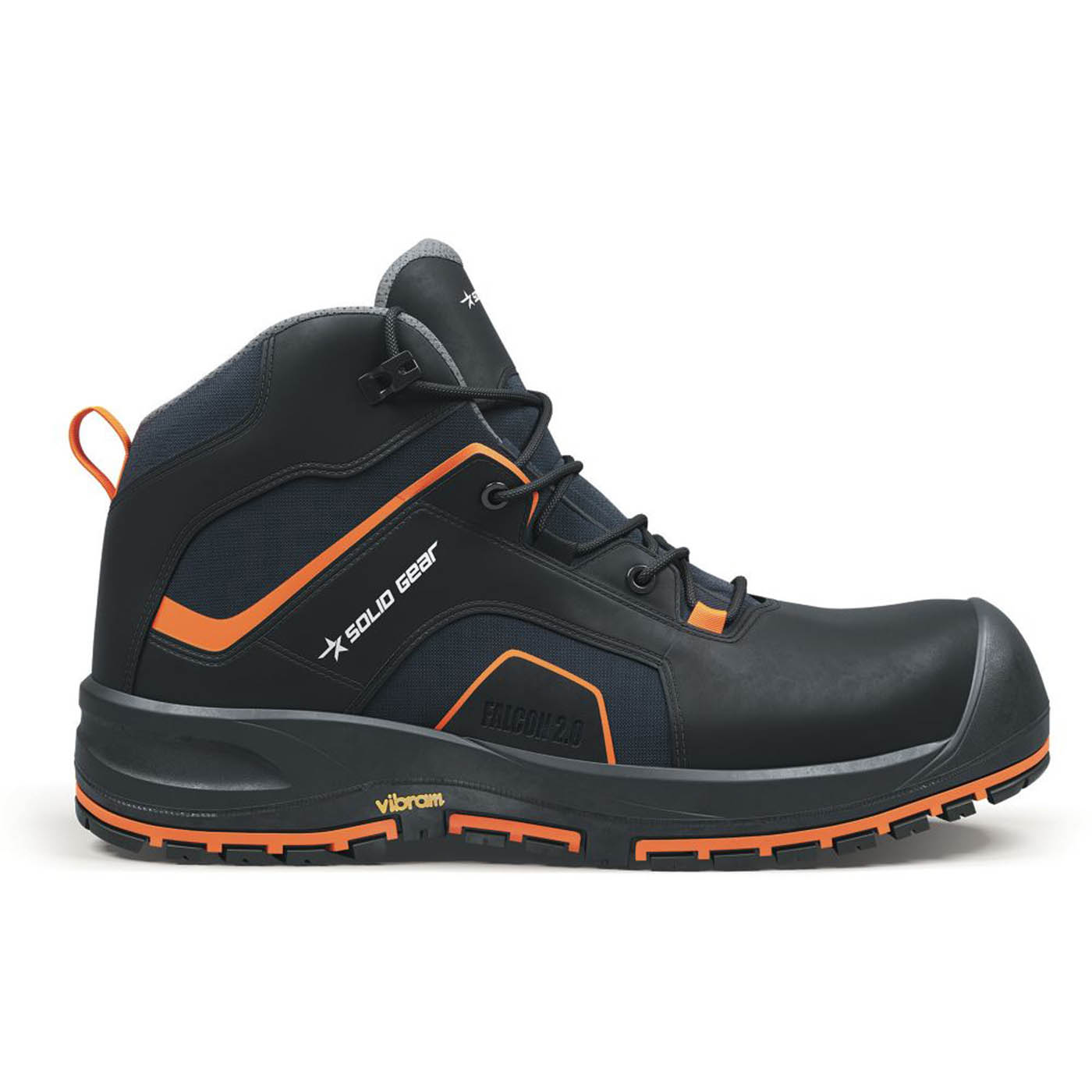 Solid Gear Safety Boots Mens Standard Fit Black Shoes Fibreglass Toe Size 12 - Image 1