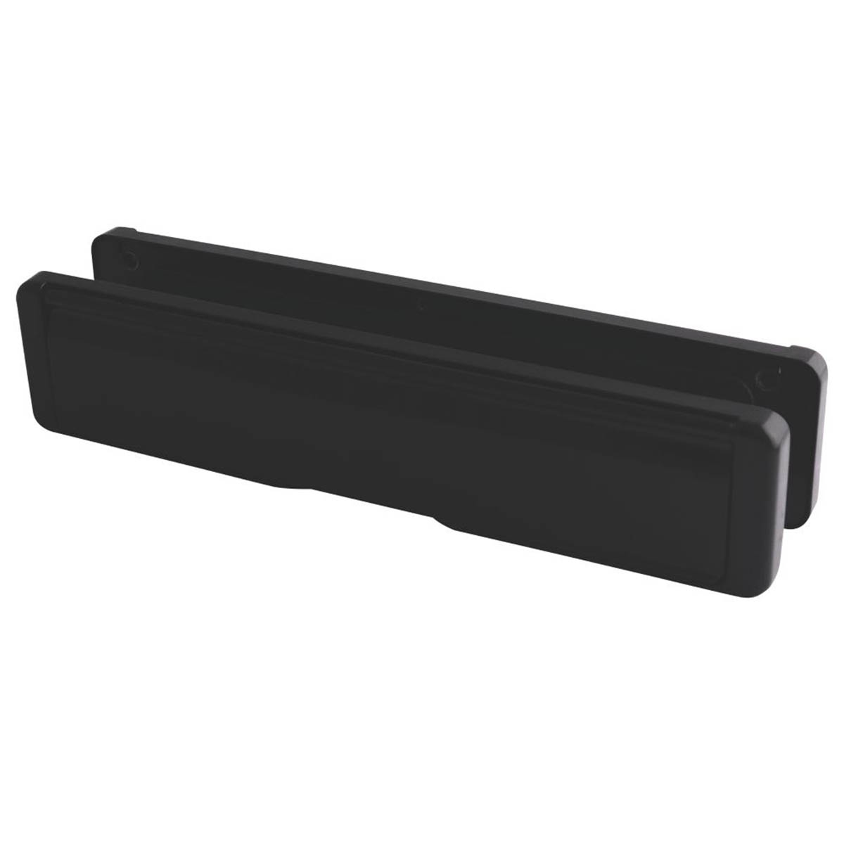 Fab & Fix Door Letter Plate Anti-Snap Flap 40-80 Black Zinc Alloy 310 x 68mm - Image 2