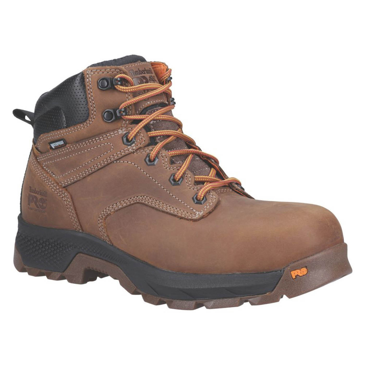 Timberland Pro Titan 6" Size 9 Brown Waterproof Safety Boots - Image 1