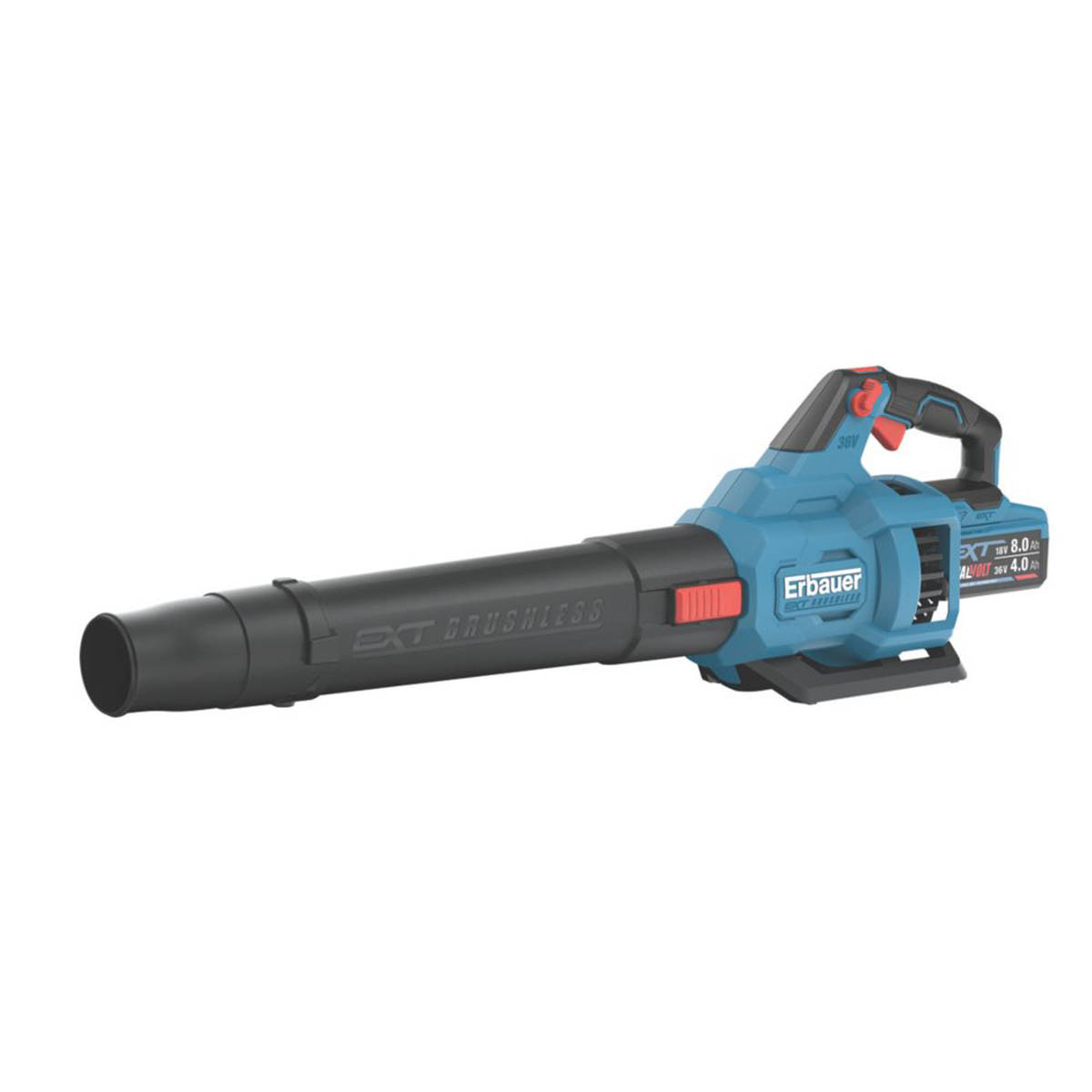 Erbauer Leaf Blower Cordless 36V 4.0/8.0Ah Li-Ion ERT1028GBL Garden Snow Dust - Image 1