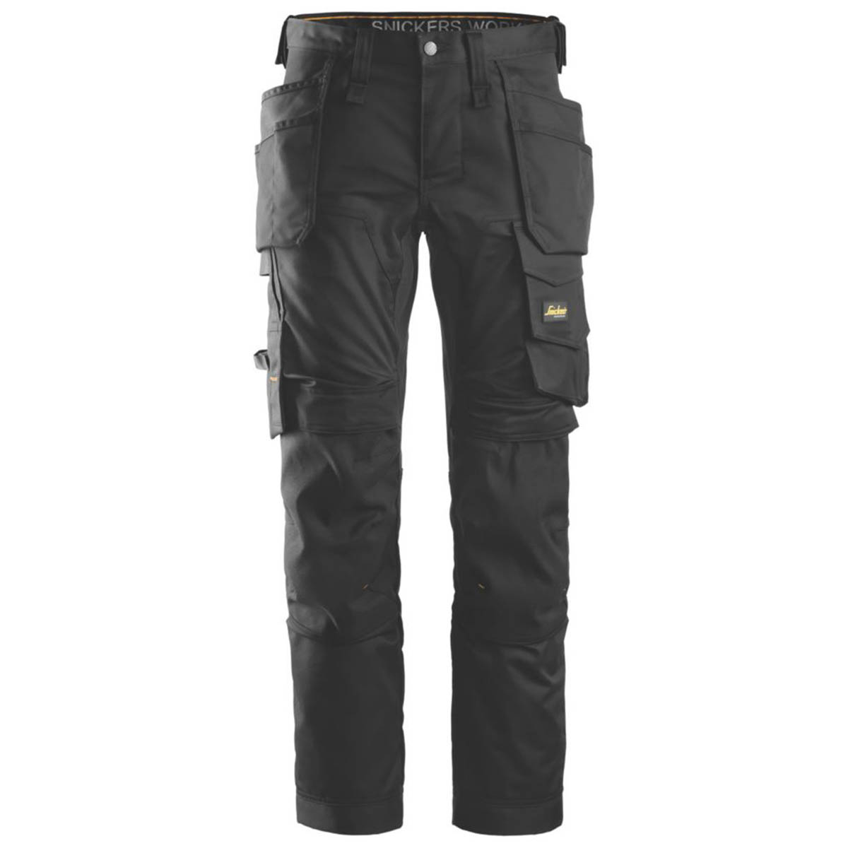 Snickers Work Trousers Mens Slim Fit Black Stretch Multi Pockets Cargo 30W 32L - Image 1